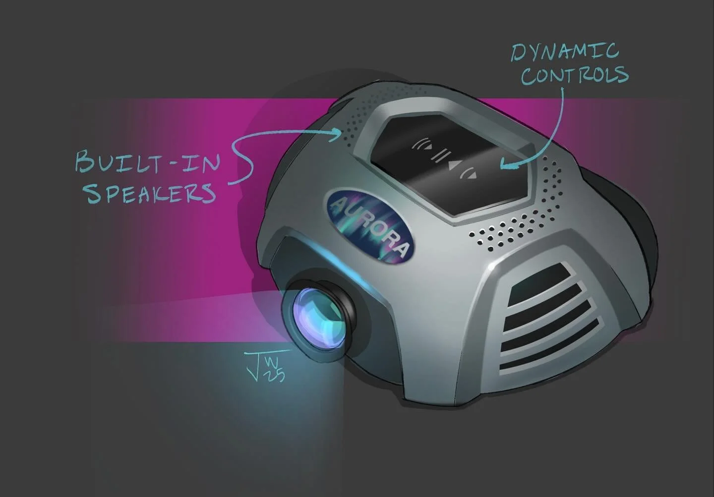 Fun home projector concept

#productdesign #productsketch #designsketch #id #idsketch #idsketching #sketch #sketching #industrialdesign#dailysketch #procreate #digitalsketching #consumerelectronics #homeprojector