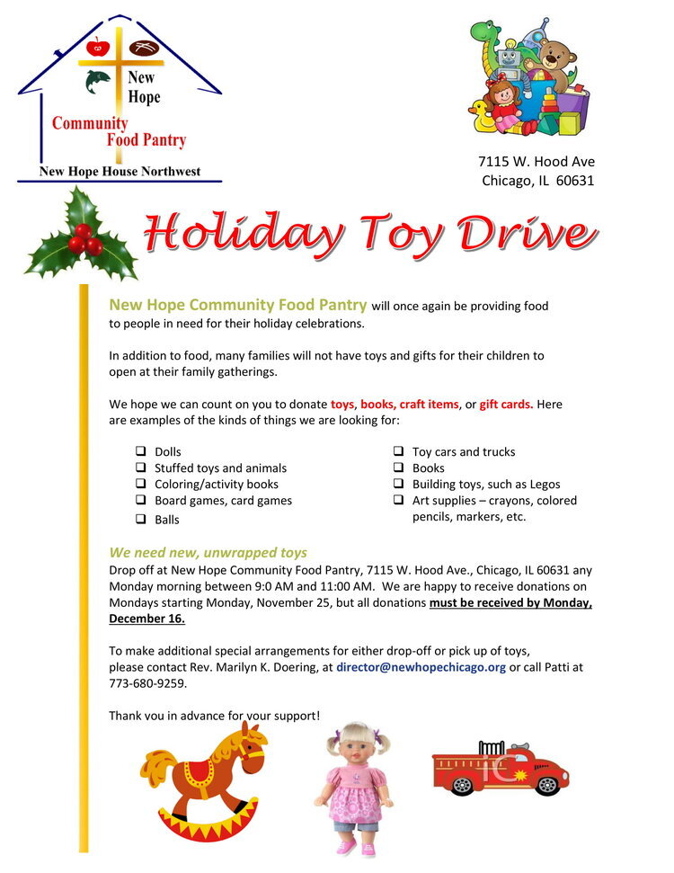 Holiday Toy Drive New Hope Community