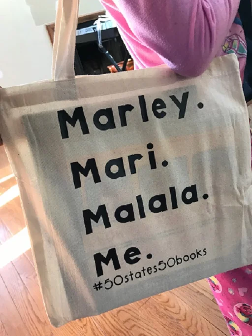 Marley. 50 States 50 Books Canvas Bag