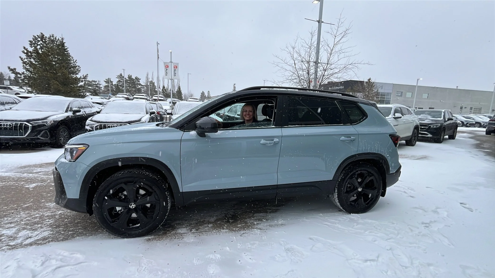 This was the day I picked up my car! Too windy and cold for a bow picture!