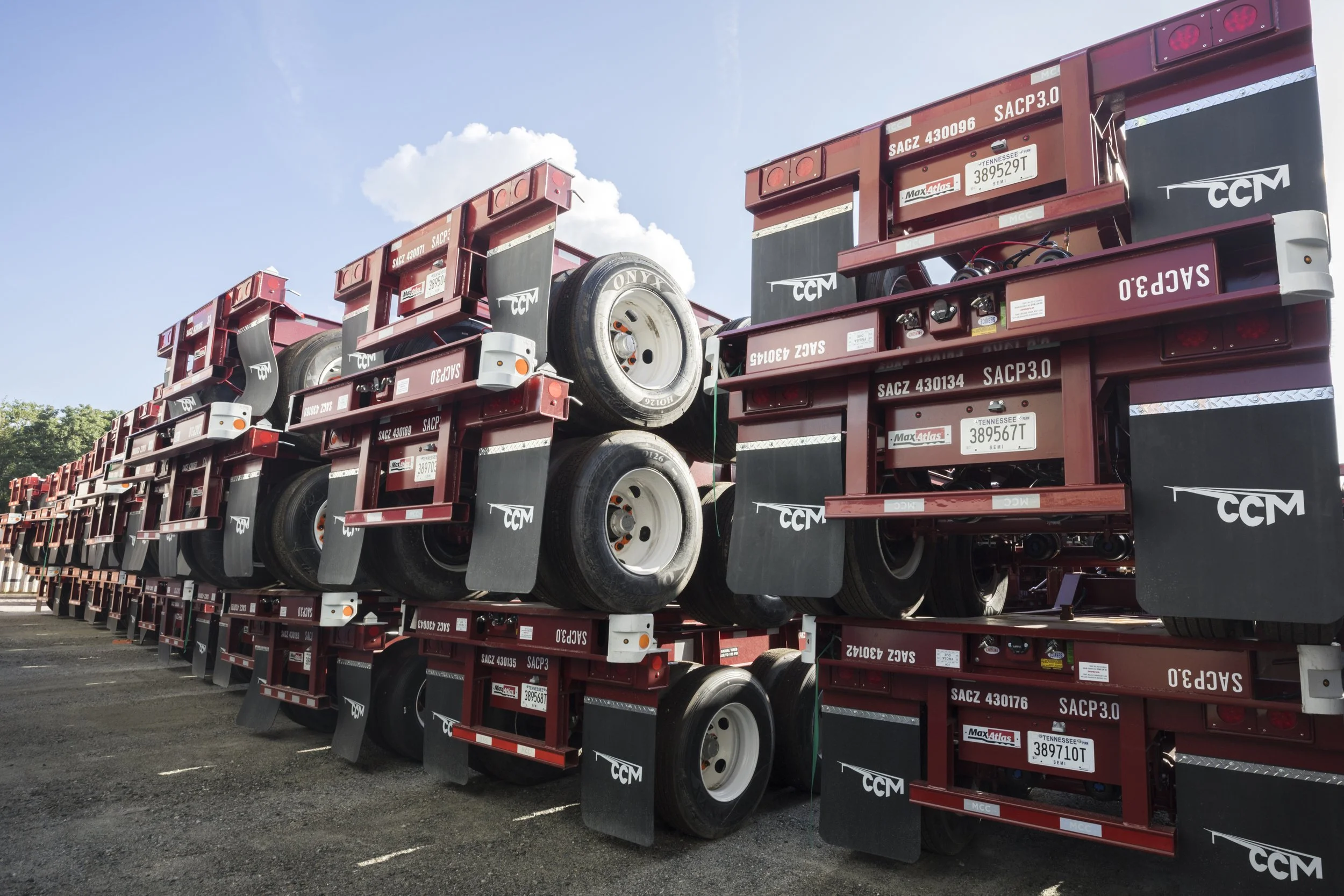 CCM stack of chassis's ready to go.