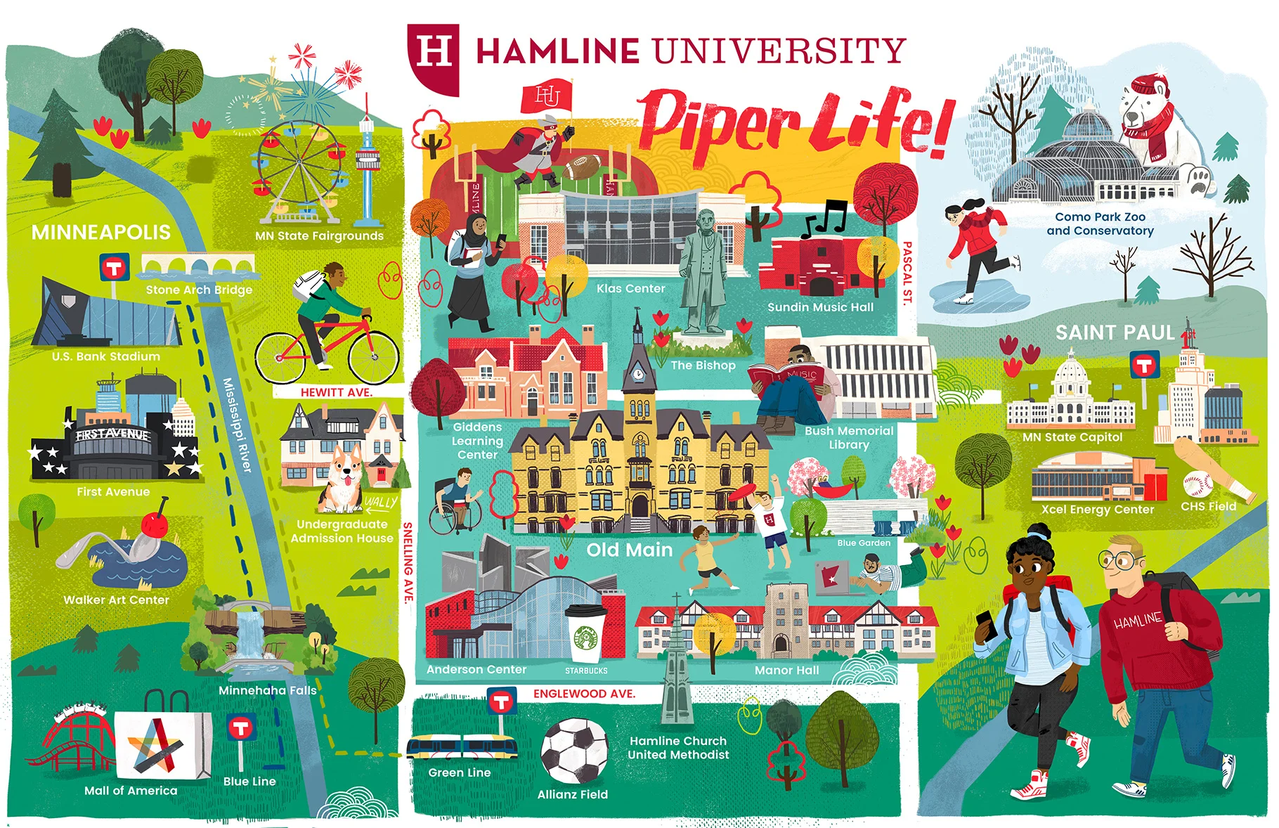Hamline University Campus Map Hamline University Maps — Bill Ferenc