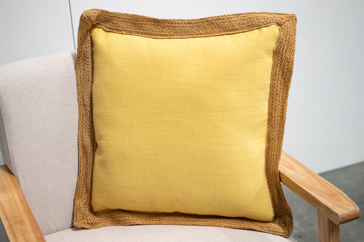 Yellow Jute Pillow