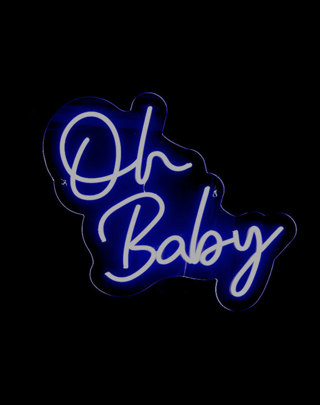 Oh Baby Neon Sign (WHITE)