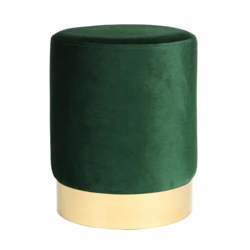 Emerald Velvet Ottoman
