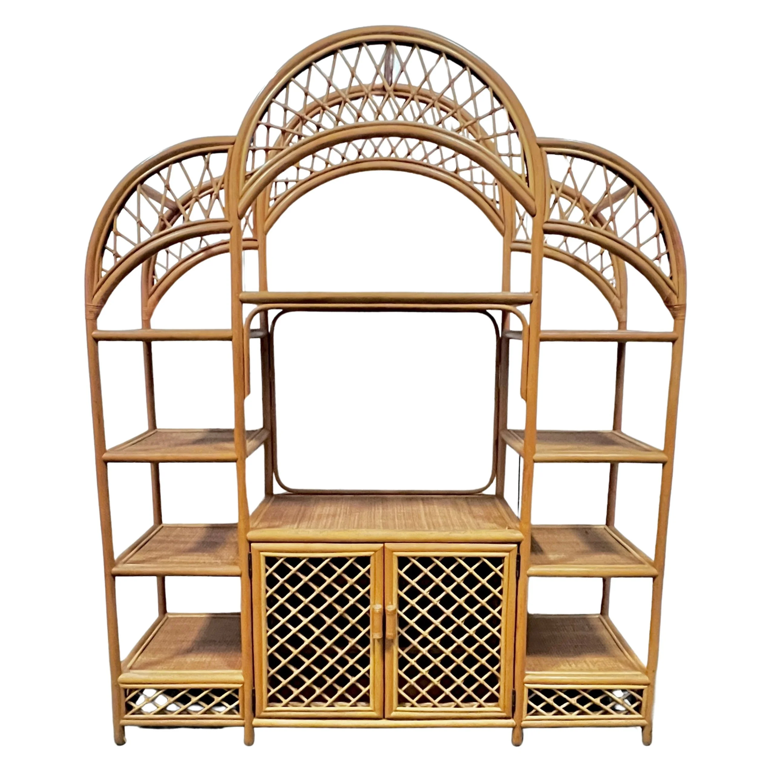 Rattan Bar Backer/ Display Shelf
