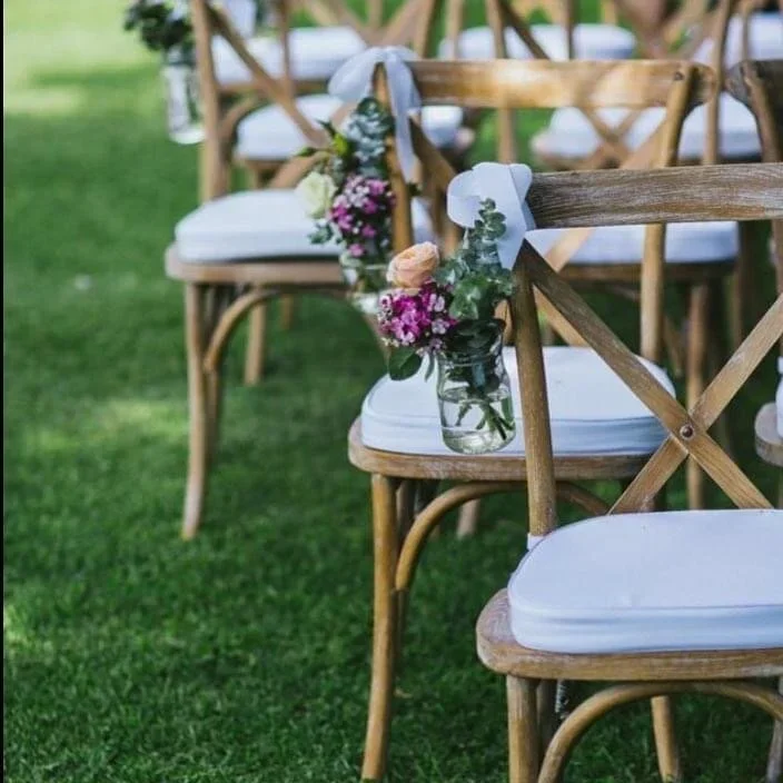 Square White Seat Cushions