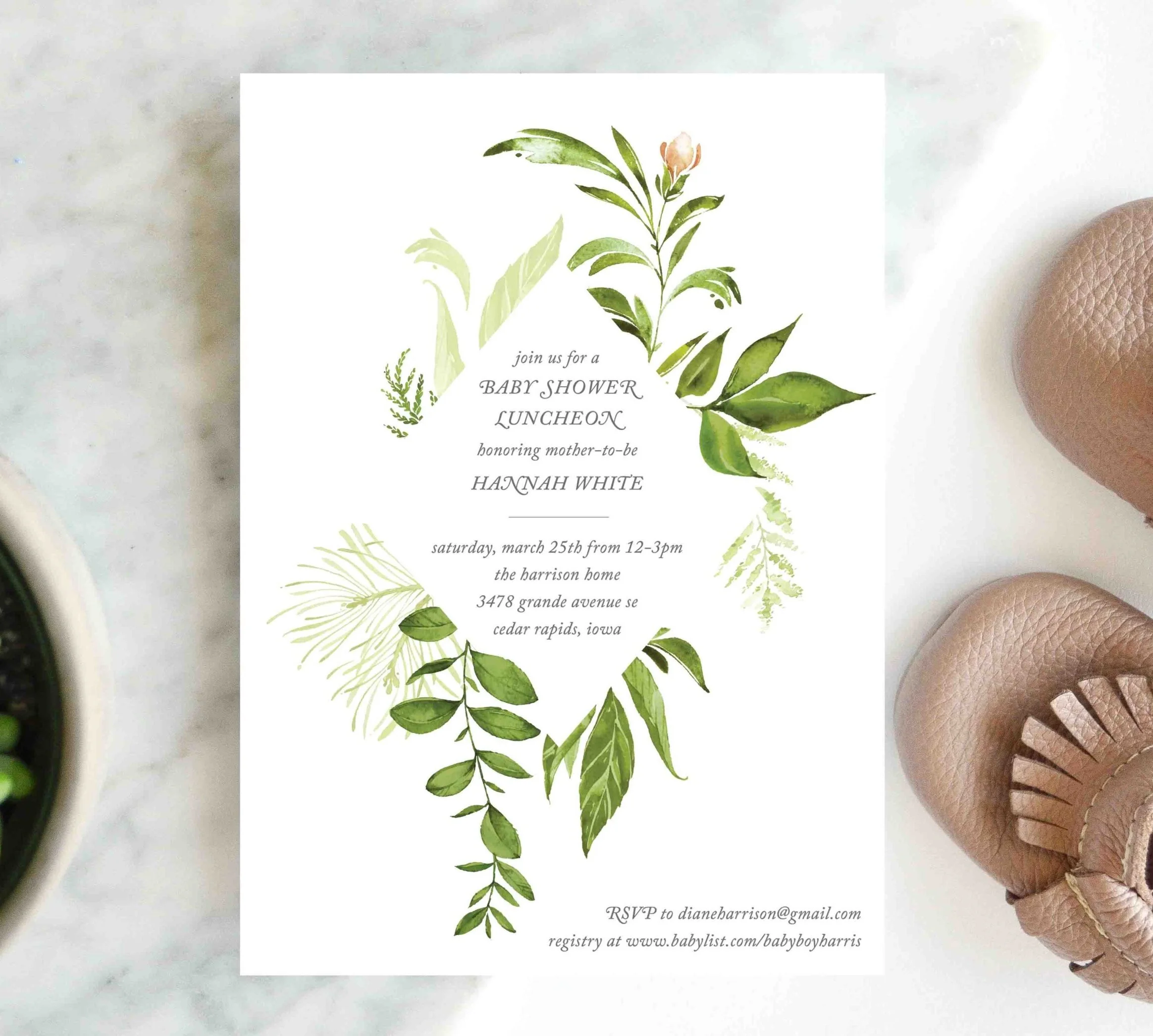 Greenery Baby Shower