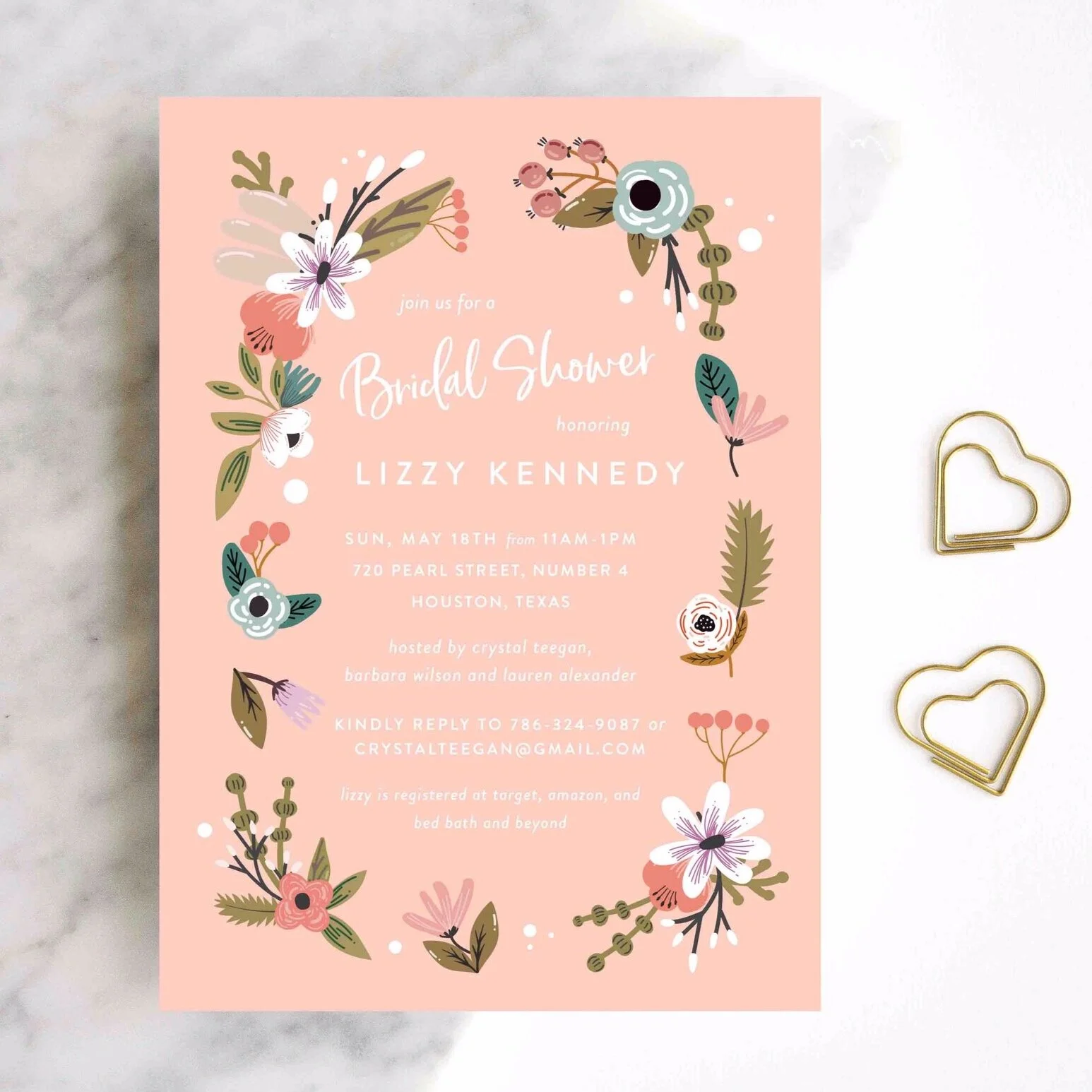 Hand-Painted Floral Wedding Shower