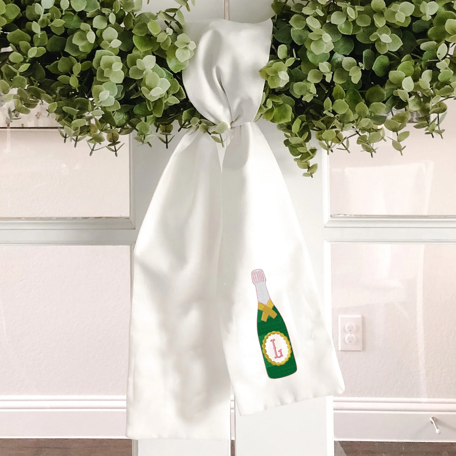 Champagne Wreath Sash