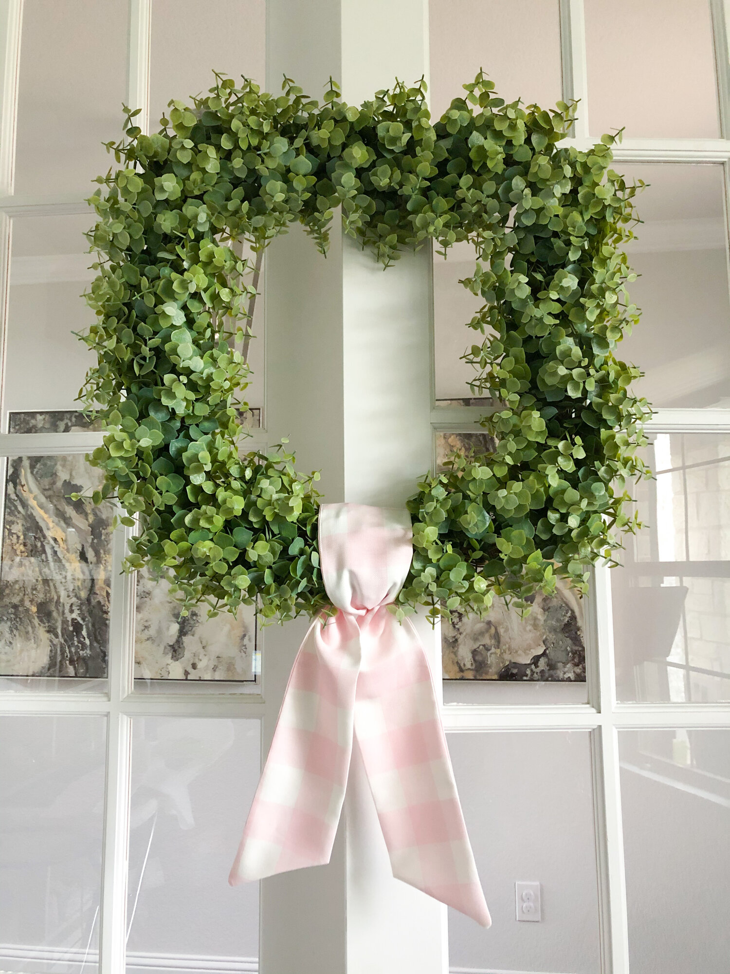 Pink Buffalo Check Wreath Sash — Abbey Luby