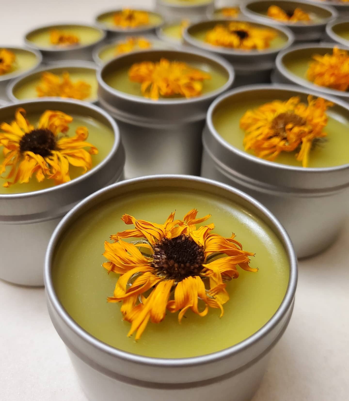 Harvested during the Fall Equinox of 2020, infused until the first new moon of 2021, this balm is made of homegrown organic Comfrey Root (Symphytum) and Calendula (Calendula officinalis). These powerful plants were extracted with organic sunflower &a