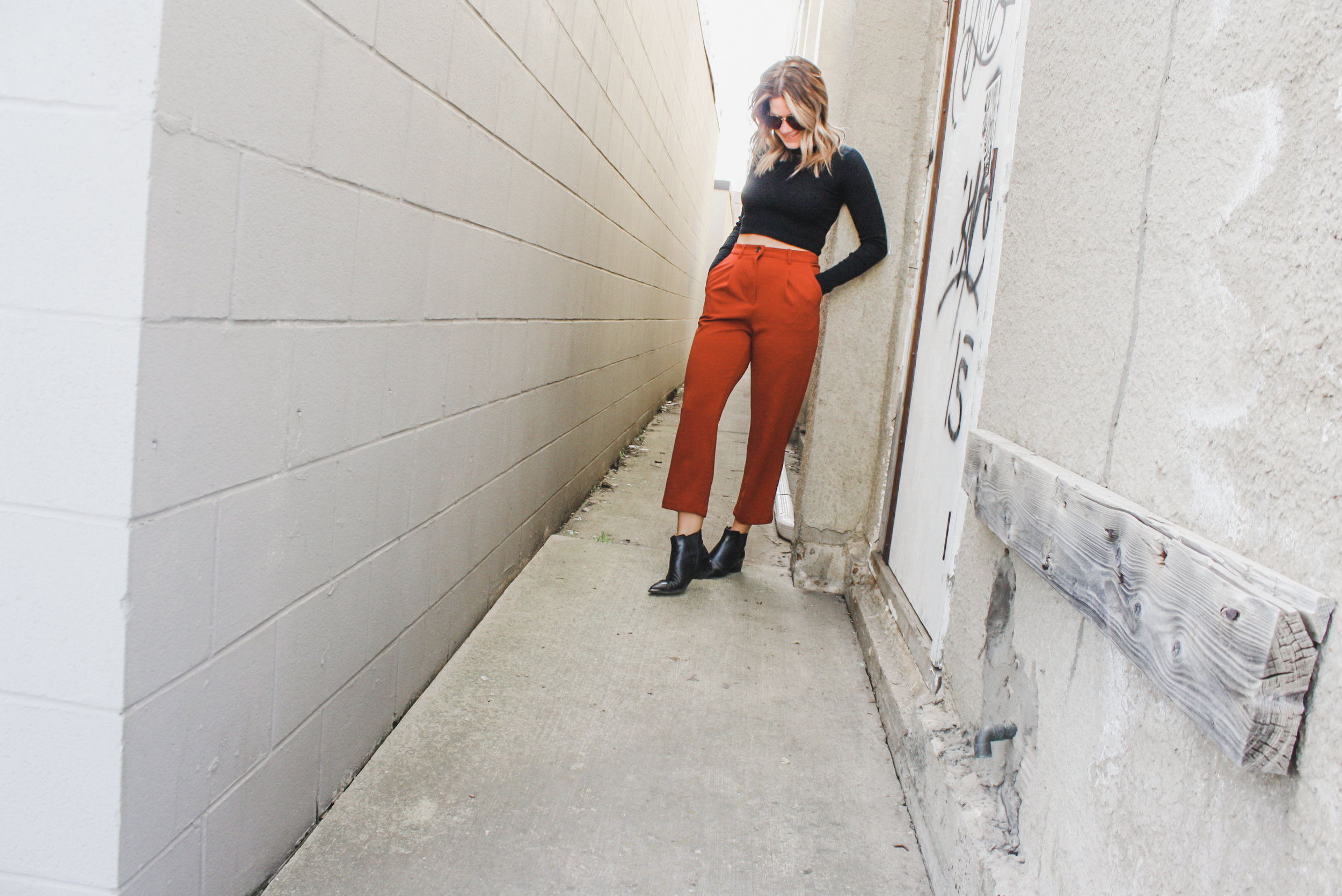 Rust Trouser + Crop Top: