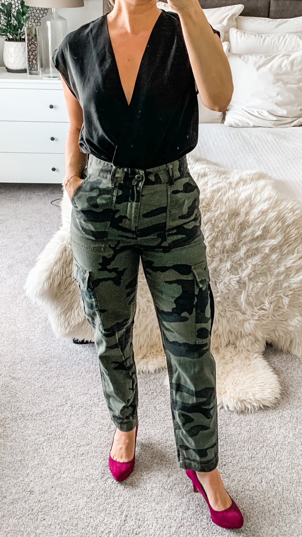 CAMO + POP OF COLOR ARE A MUST!