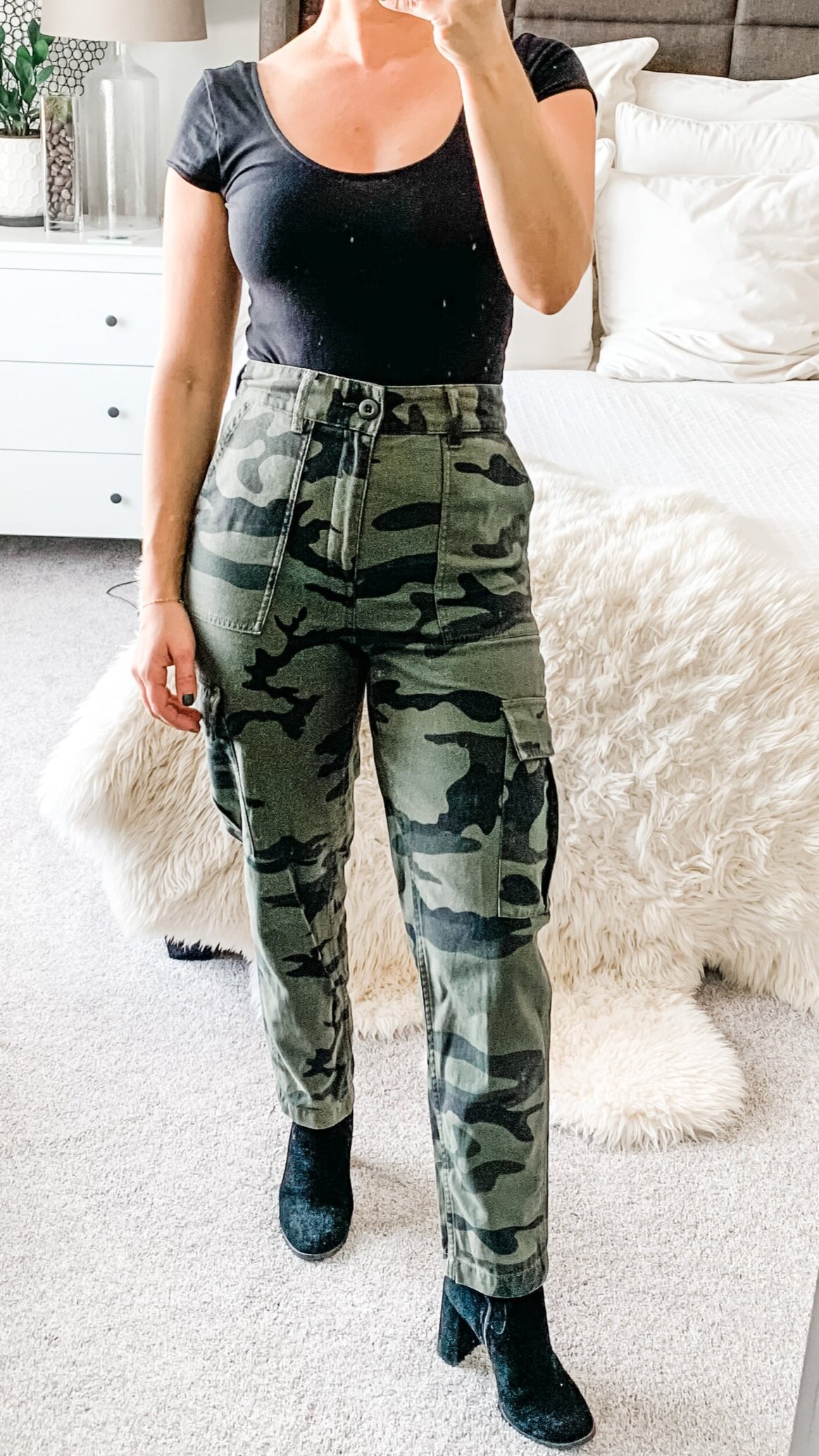 Two Ways to Wear Camo Pants Courtesy of Olivia Palermo and Jamie Chung   Glamour
