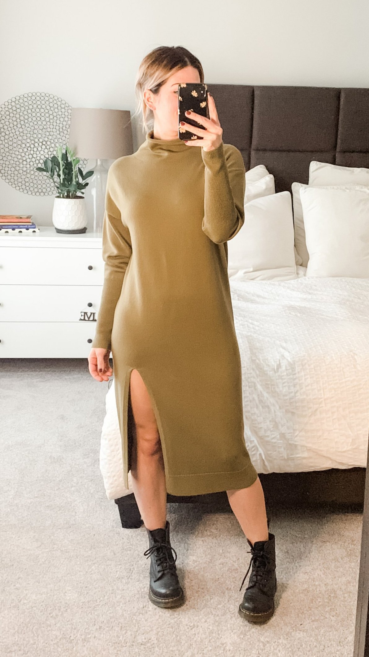 PAIR YOUR SWEATER DRESSES WITH YOUR COMBAT/FLAT BOOTS