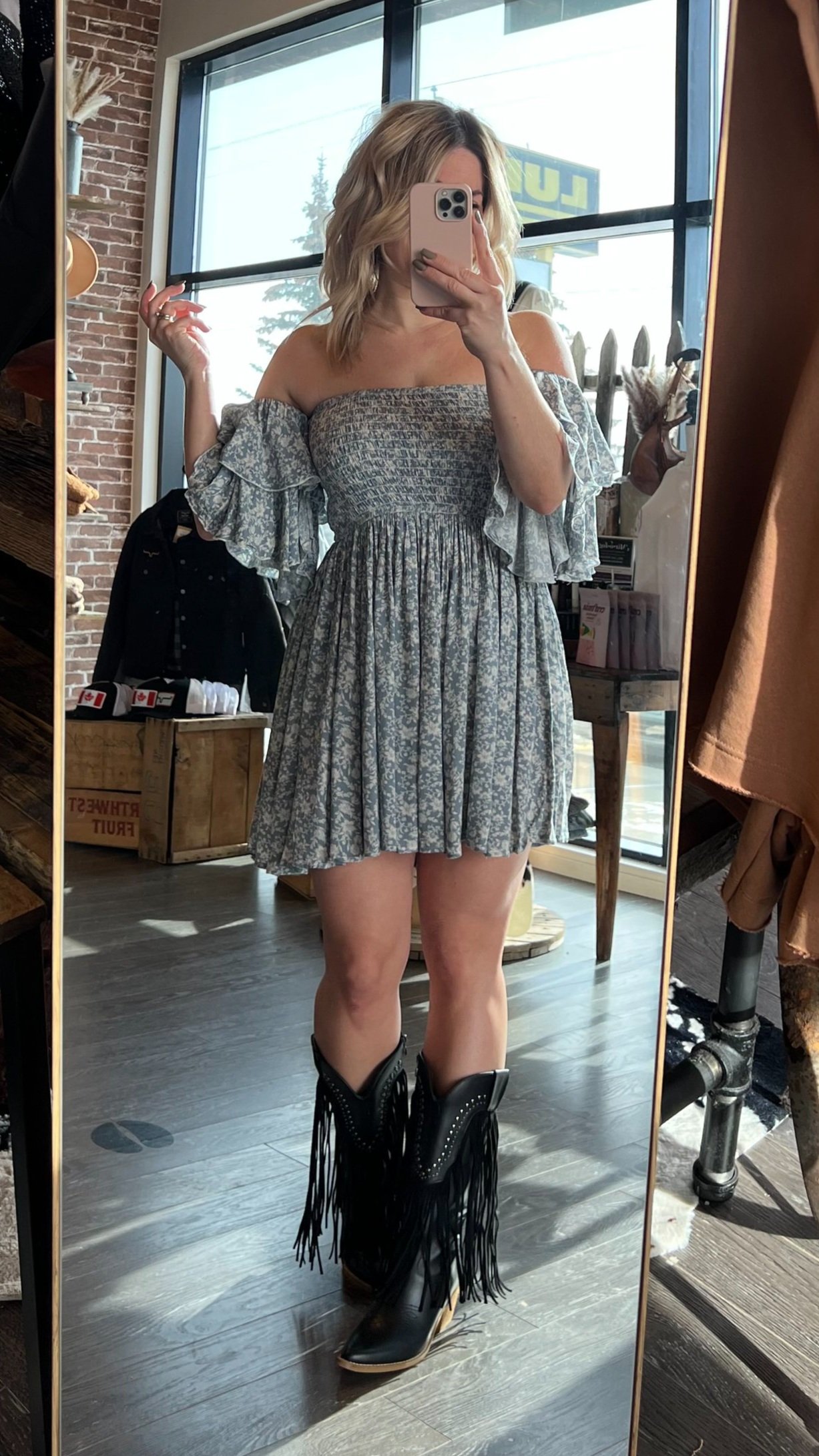 dresses with cowgirl boots