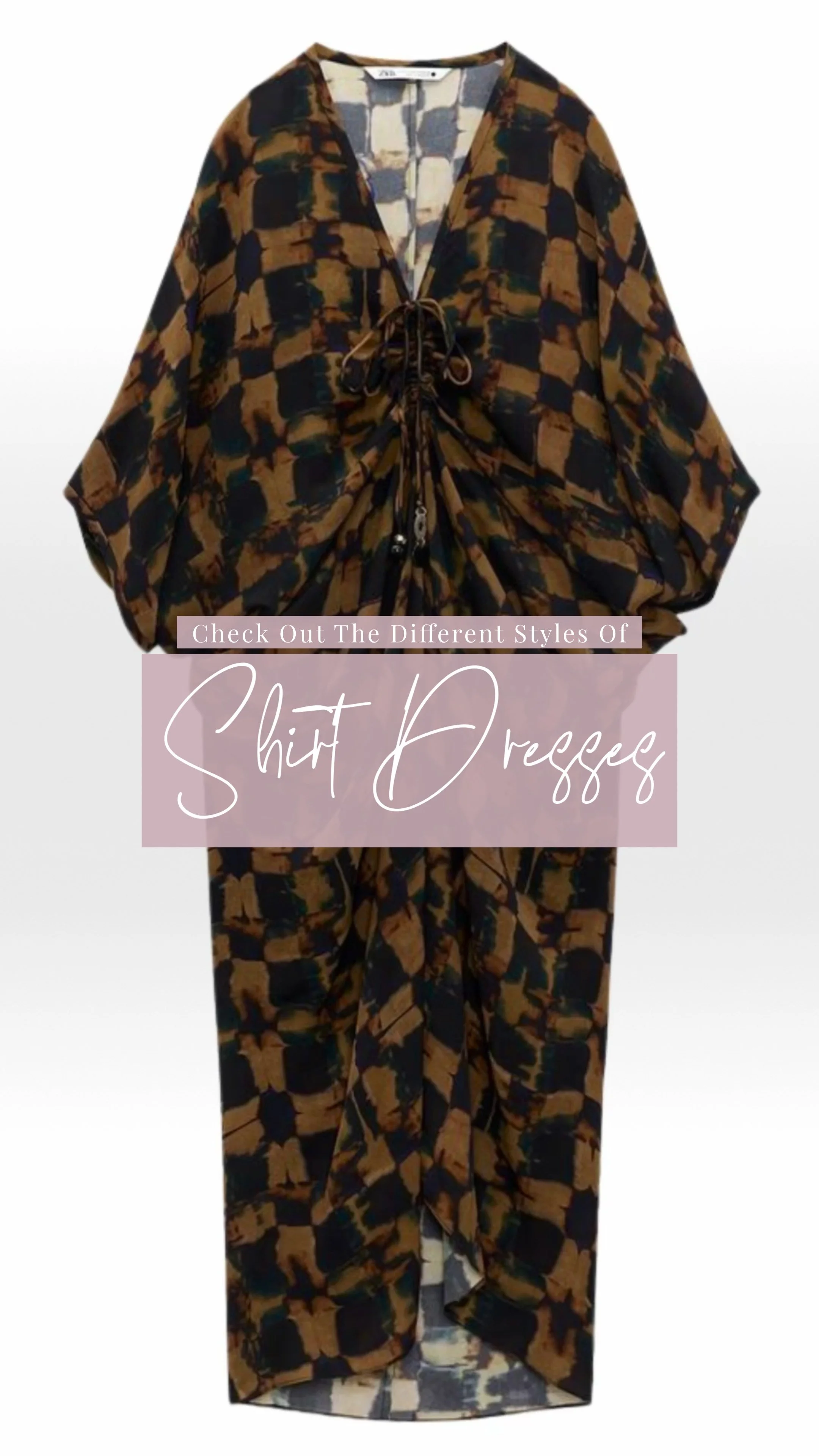Shirt Dress With Trimming