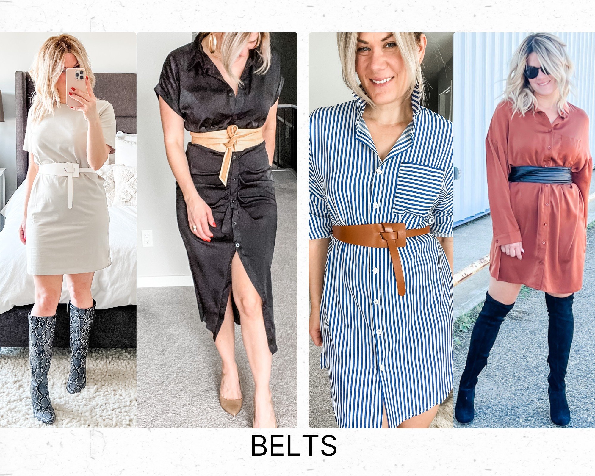STYLE TIPS WHEN A BELT WITH A SHIRT DRESS: