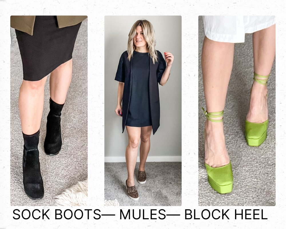OTHER SHOES THAT WORK GREAT WITH YOUR SHIRT DRESSES ARE: