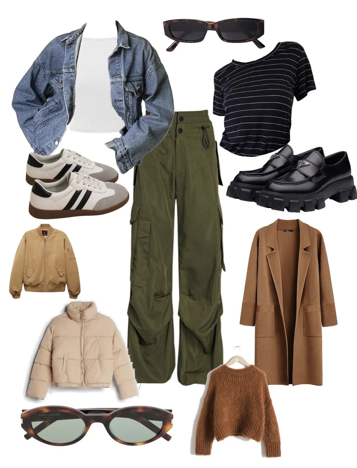 Olive cargo pants are your go-to for weekends and casual days. 