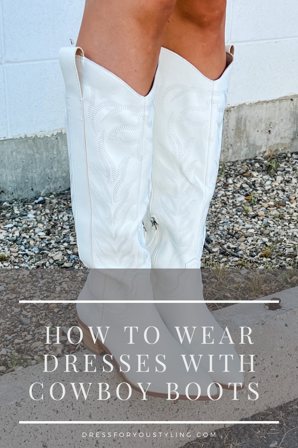 How to Wear Cowboy Boots with Dresses in the Winter
