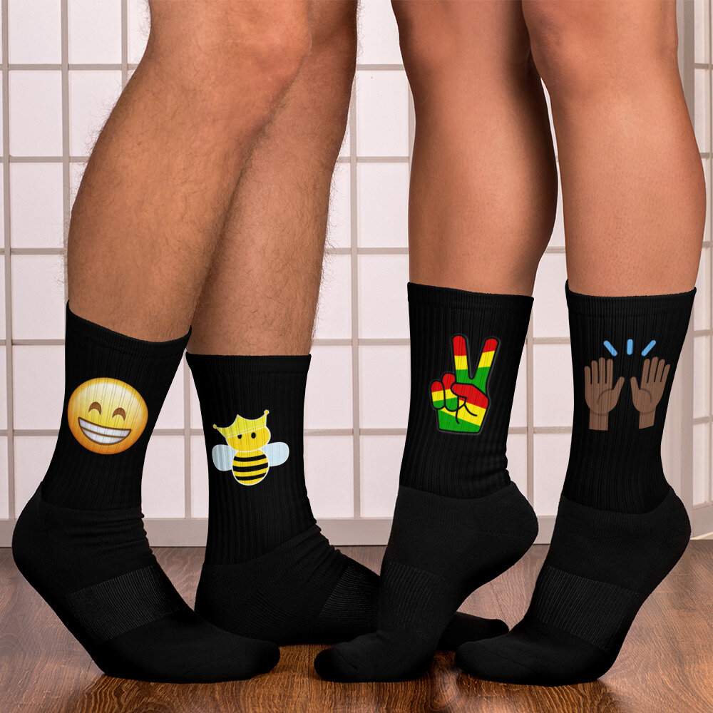 Black Emoji Socks