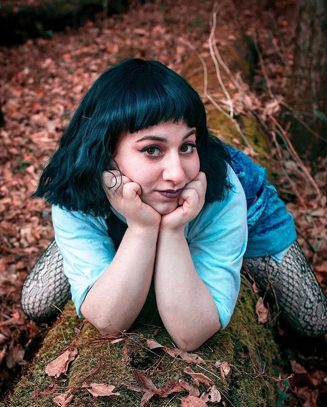 @cosmicfoxcosplay being a 🔥goth - swipe for before and after this &ldquo;blue hour&rdquo; pic