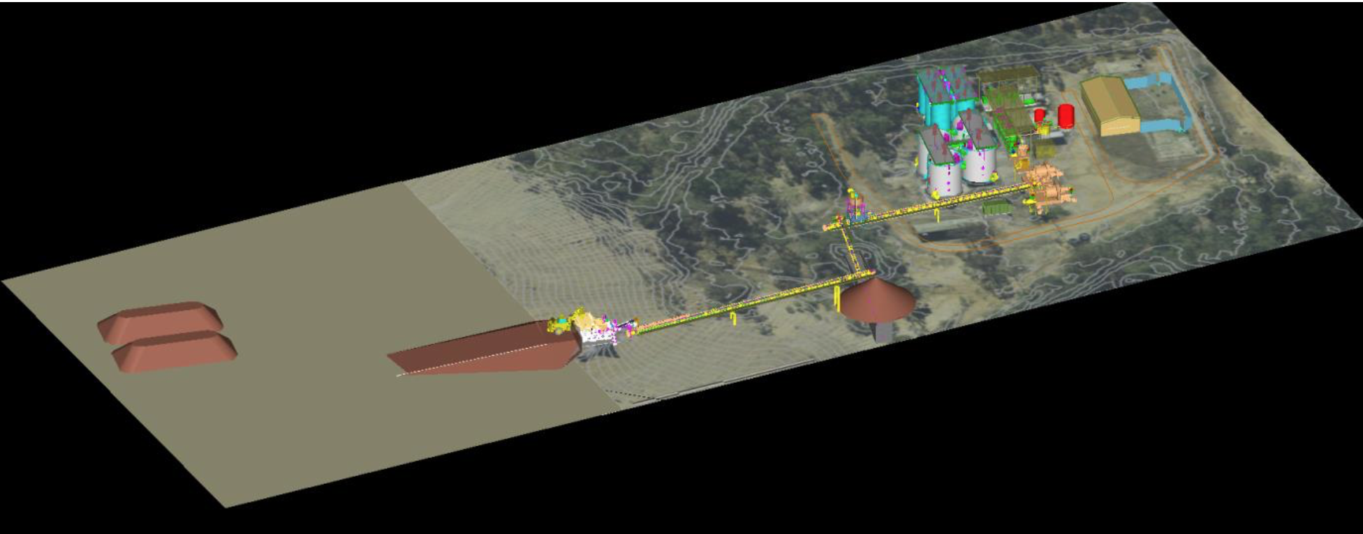 Mt Carrington Site – Conceptual Processing Plant Layout.
