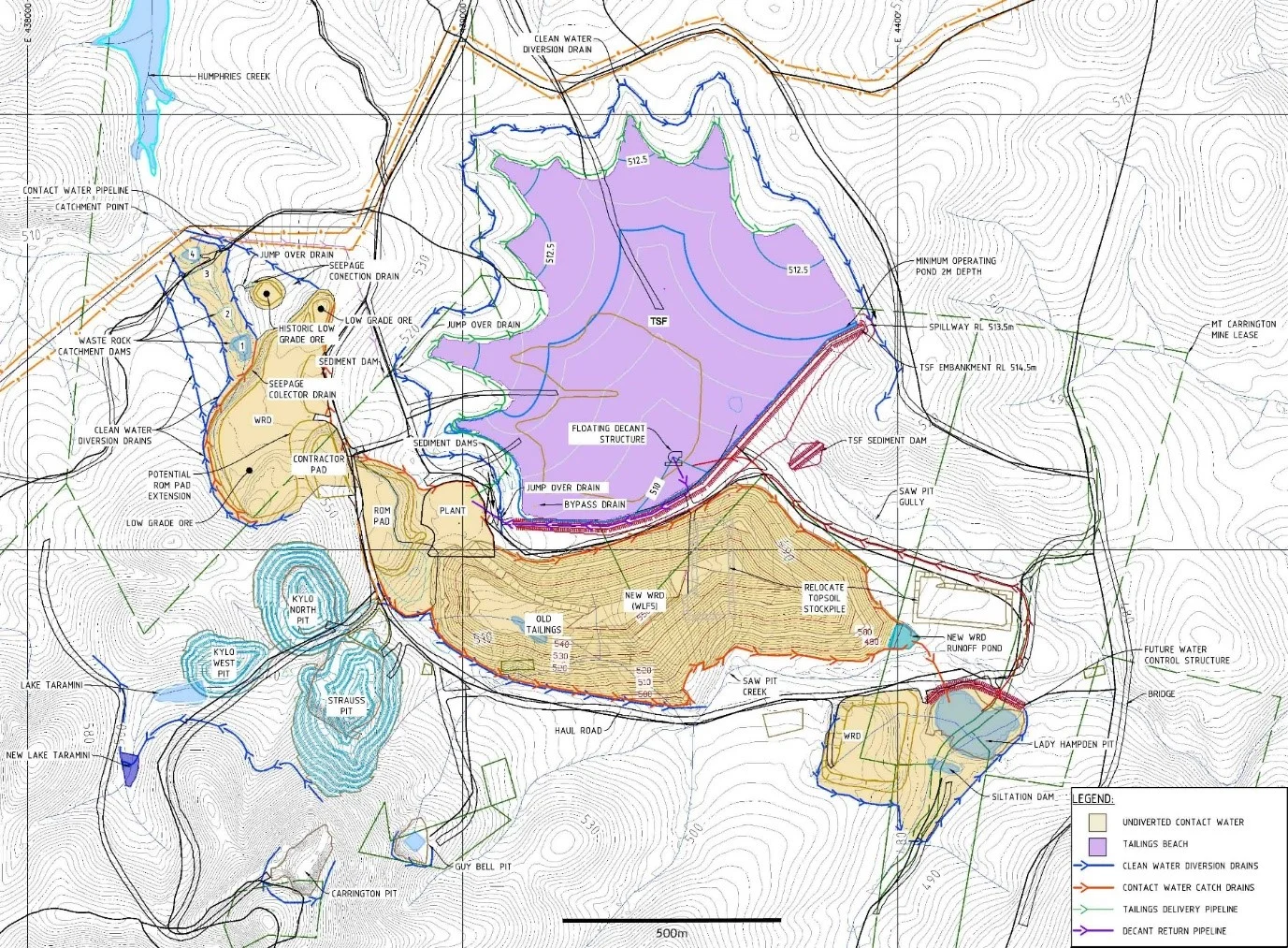 Mt Carrington Site Layout and drainage design