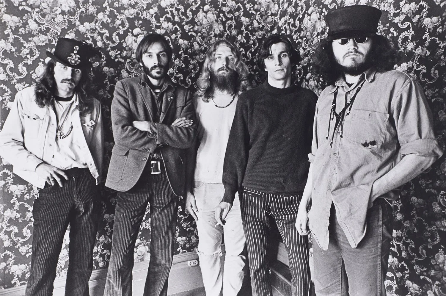 The “Big Five” San Francisco Poster Artists, 1968 Alton Kelley, Victor Moscoso, Rick Griffin, Wes Wilson, Stanley Mouse / Photograph: Bob Seidemann