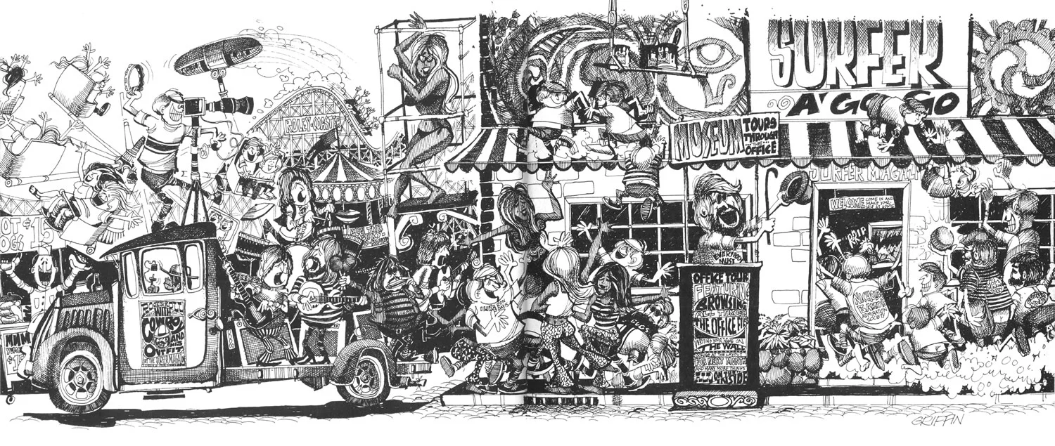 Griffin-Stoner Adventures “Guess Who’s Minding the Store” Surfer 1966 by Rick Griffin