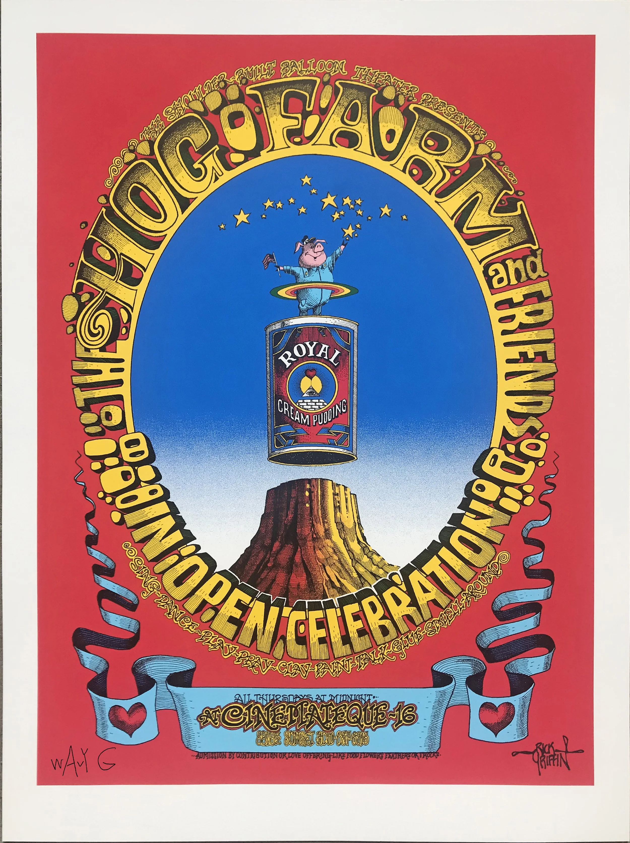 Hog Farm Serigraph Print Wavy Gravy Signed Limited Edition /250