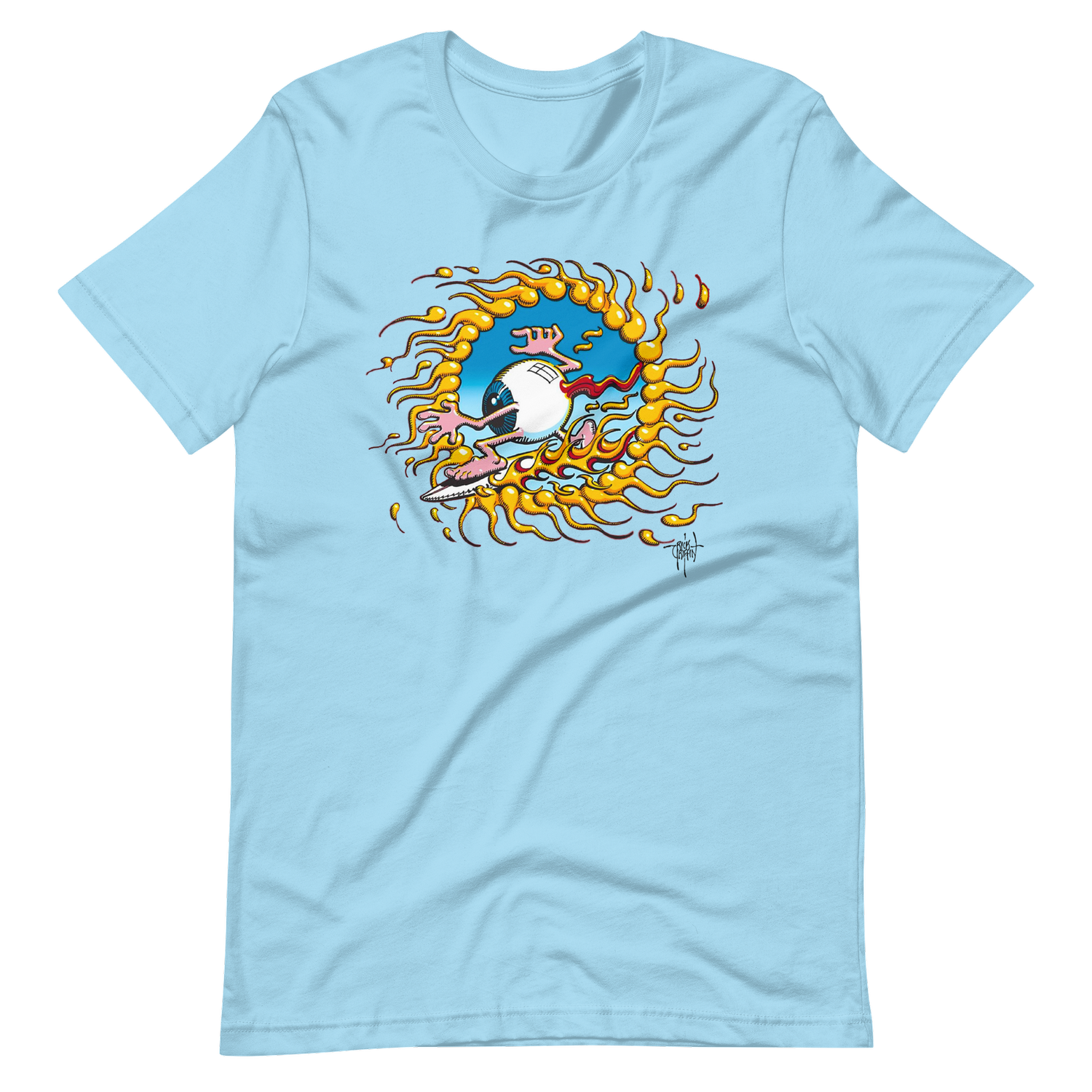 Rick Griffin Surfing Eyeball T Shirt — Rick Griffin Designs