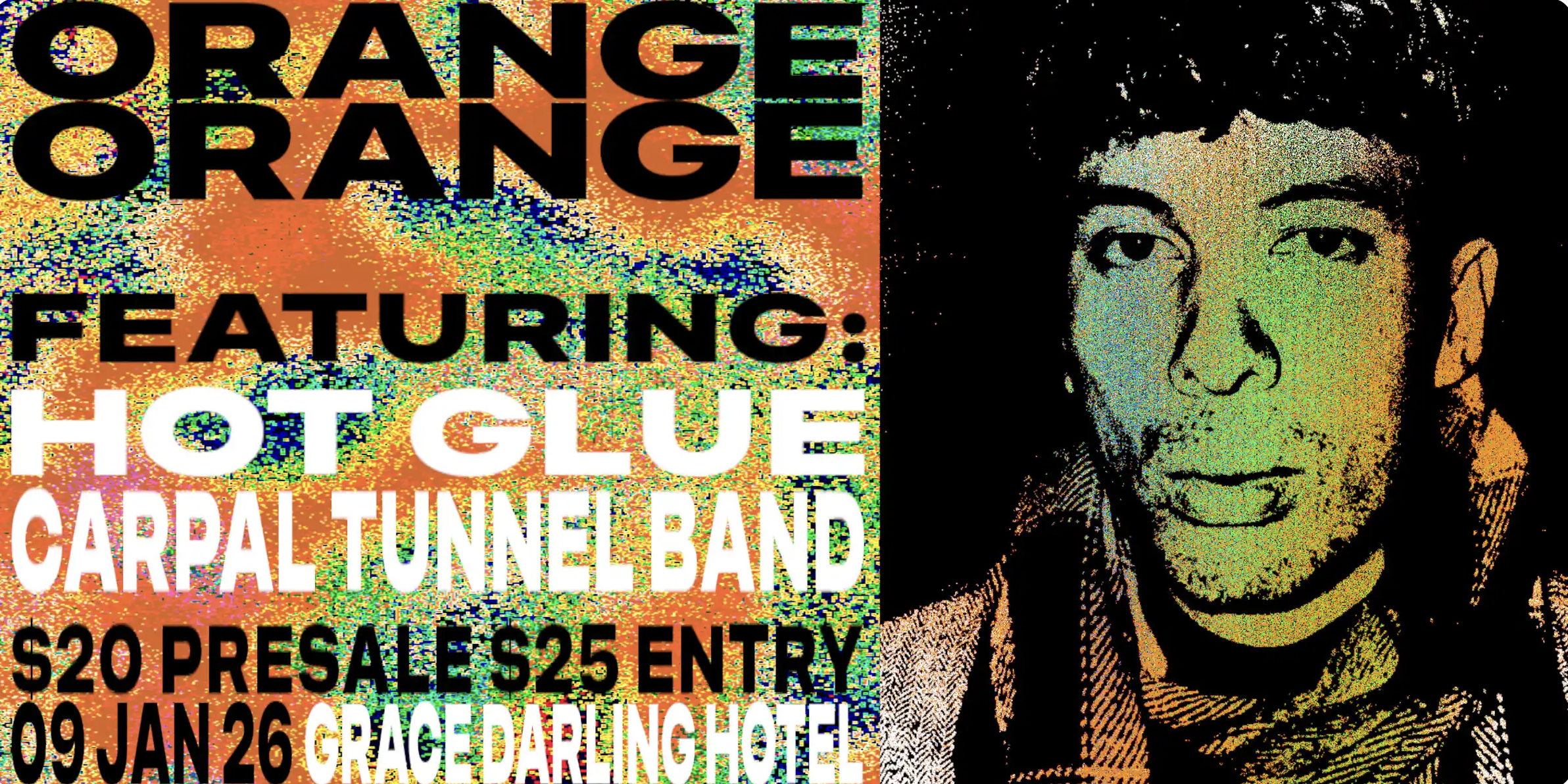 ORANGE ORANGE at the GRACEMENT – with Hot Glue and Carpal Tunnel Band