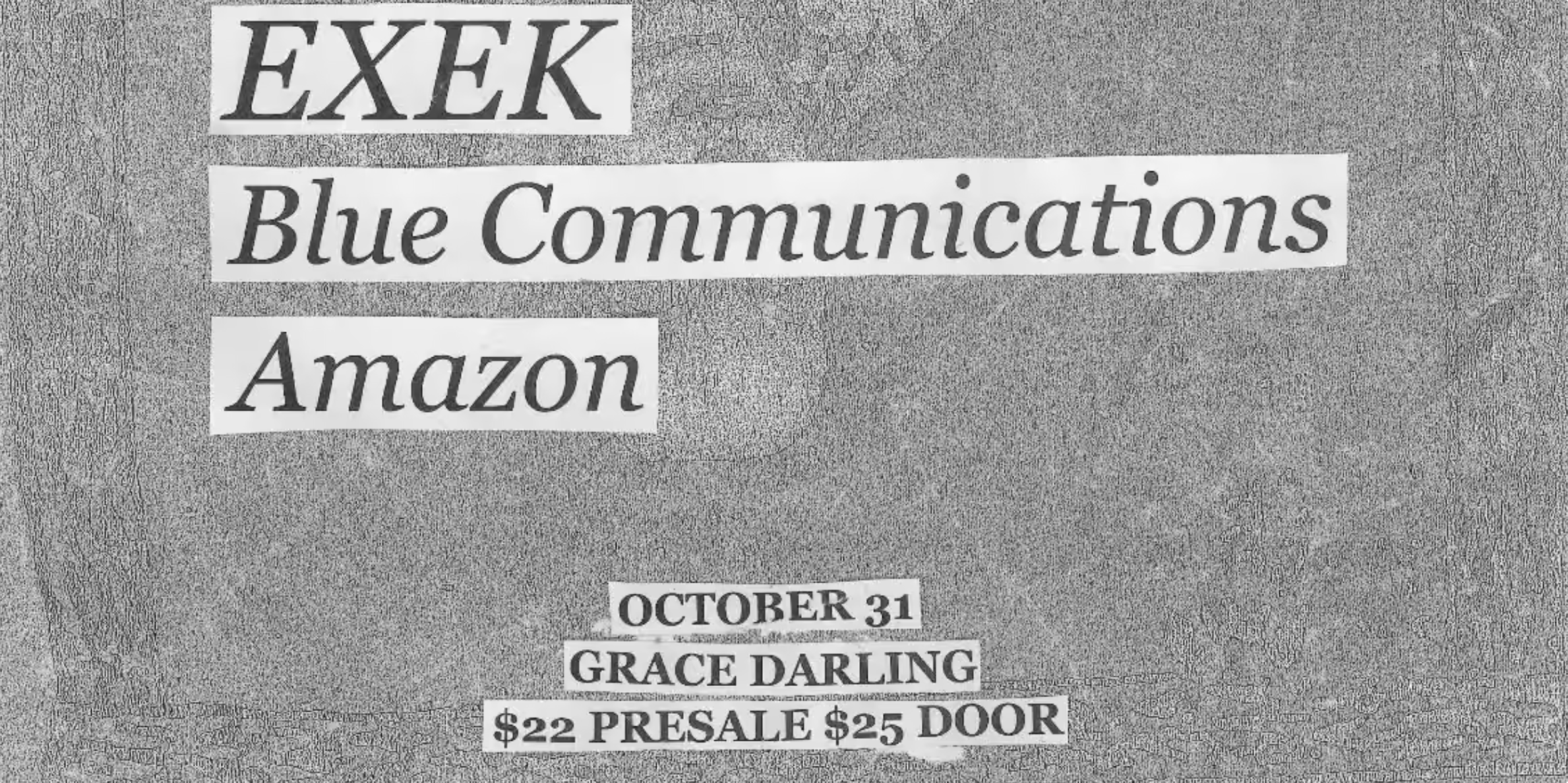 HALLOWEEN At The Grace w/ EXEK, Blue Communications, AMAZON