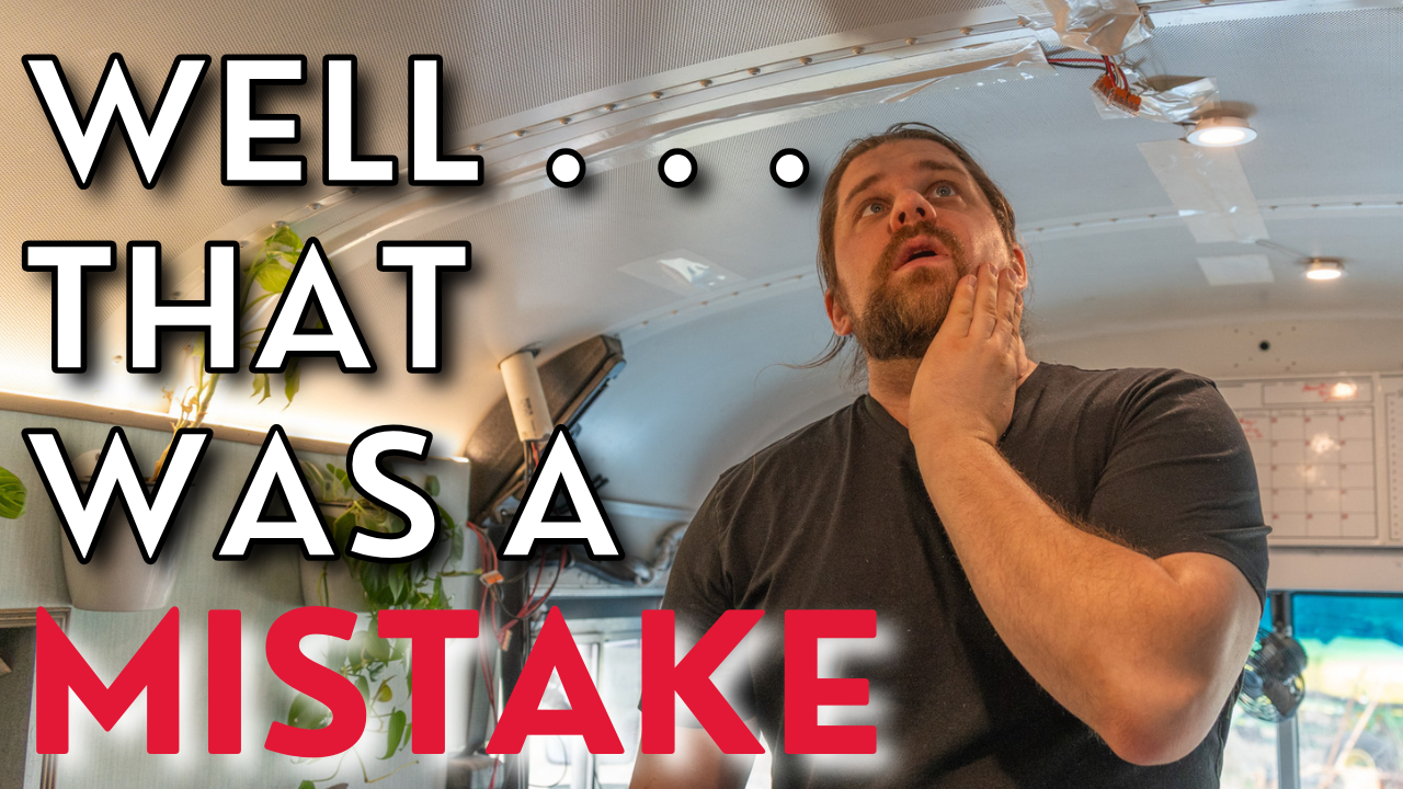 We Should’ve Fixed This Years Ago: Our Skoolie Ceiling Overhaul After 4 Years of Bus Life