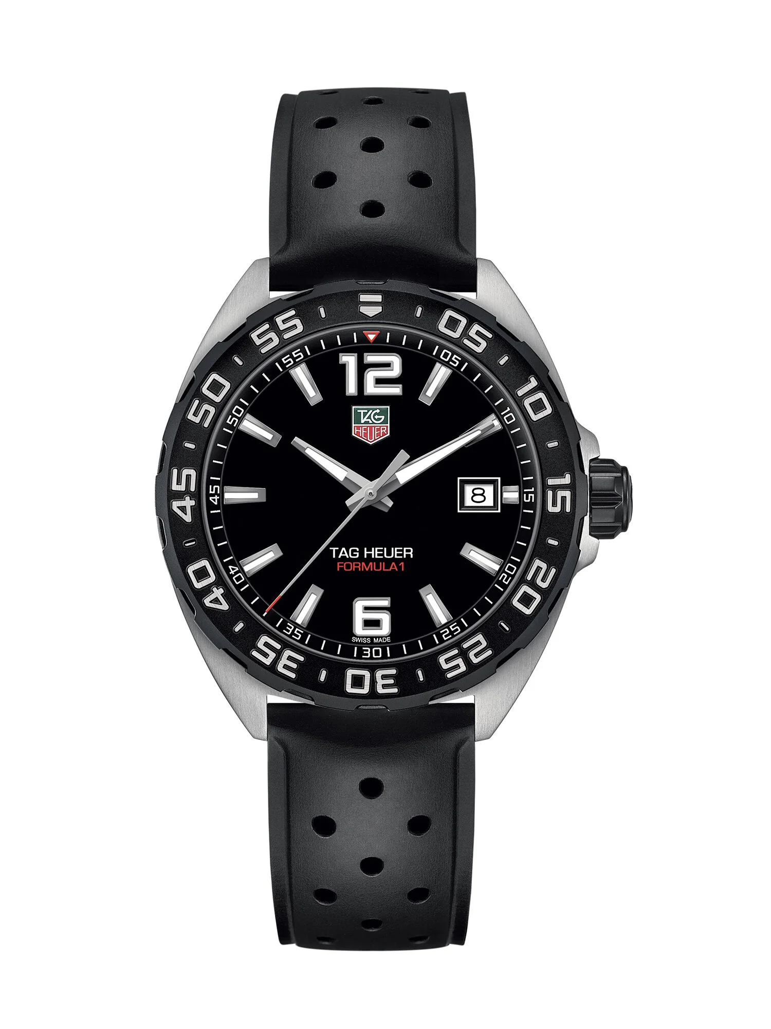 Buy Tag Heuer Men's Formula Quartz Black Rubber Strap Watch -41mm