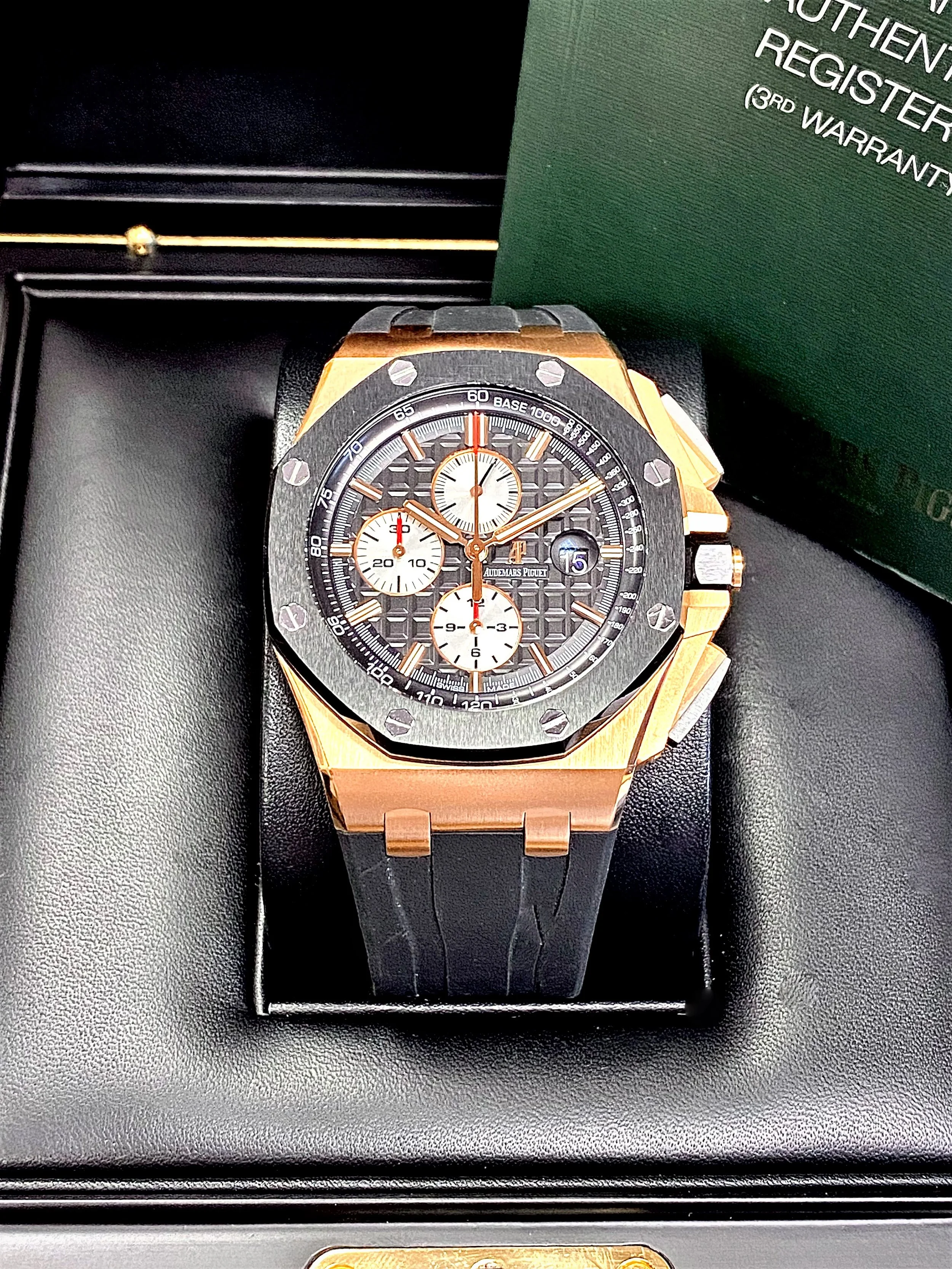 Audemars Piguet Royal Oak Offshore 26401RO - 18k Rose Gold & Ceramic - Complete Set