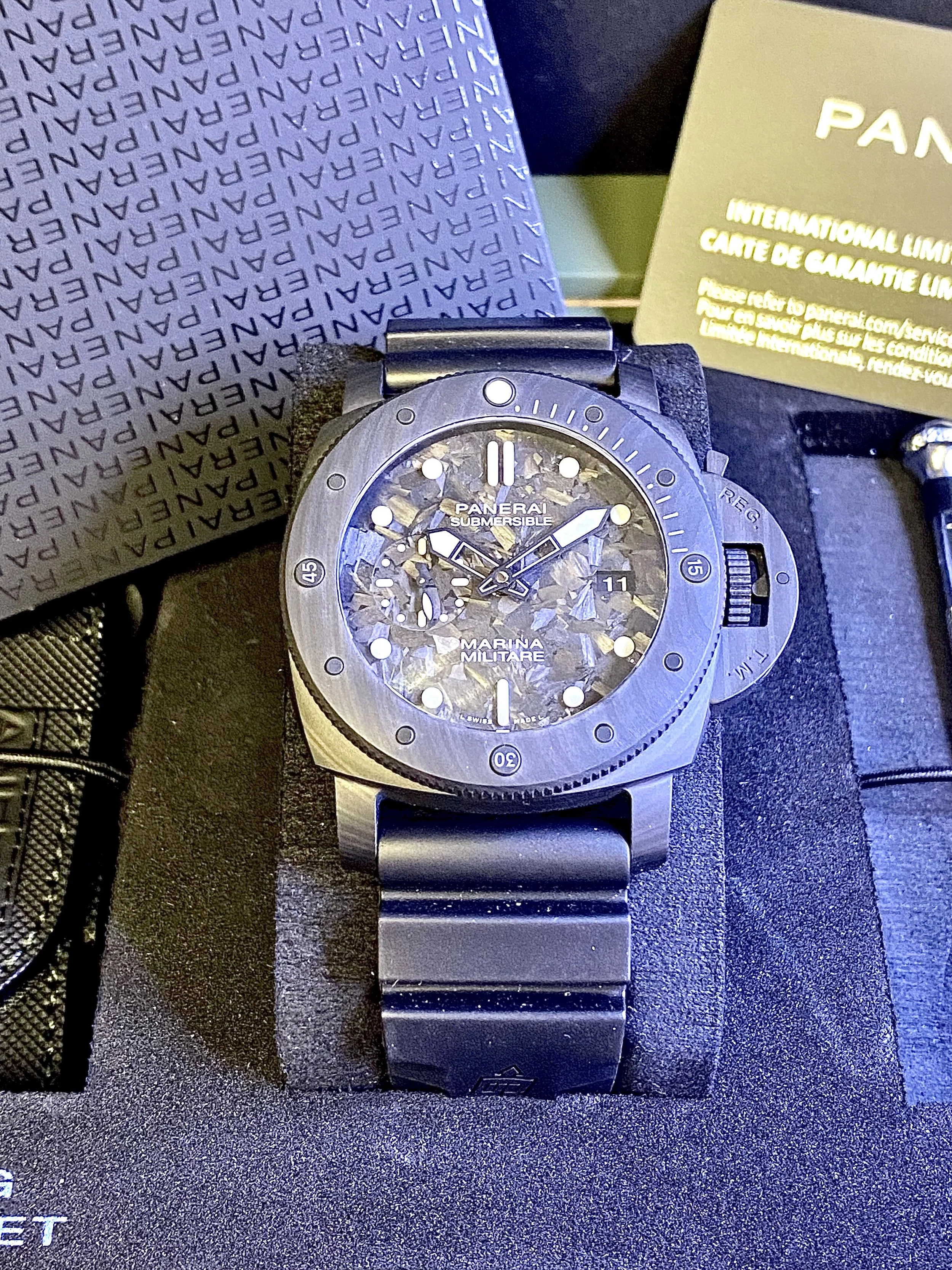 2022 Panerai Submersible Marina Militare Carbotech - Box & Papers - 47mm