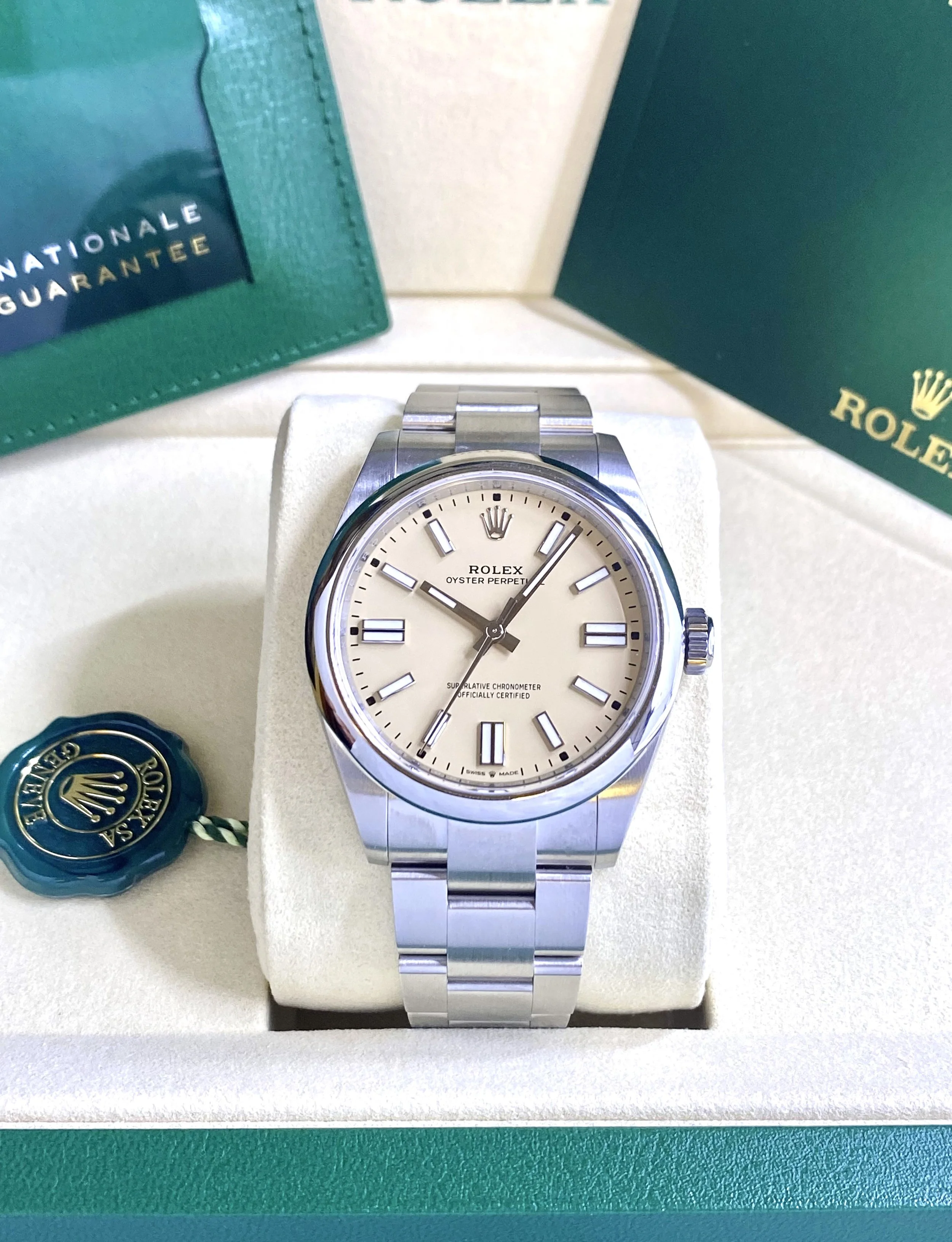 2025 Rolex Oyster Perpetual #134300 - Beige Dial - Box & Papers - NEW/UNWORN