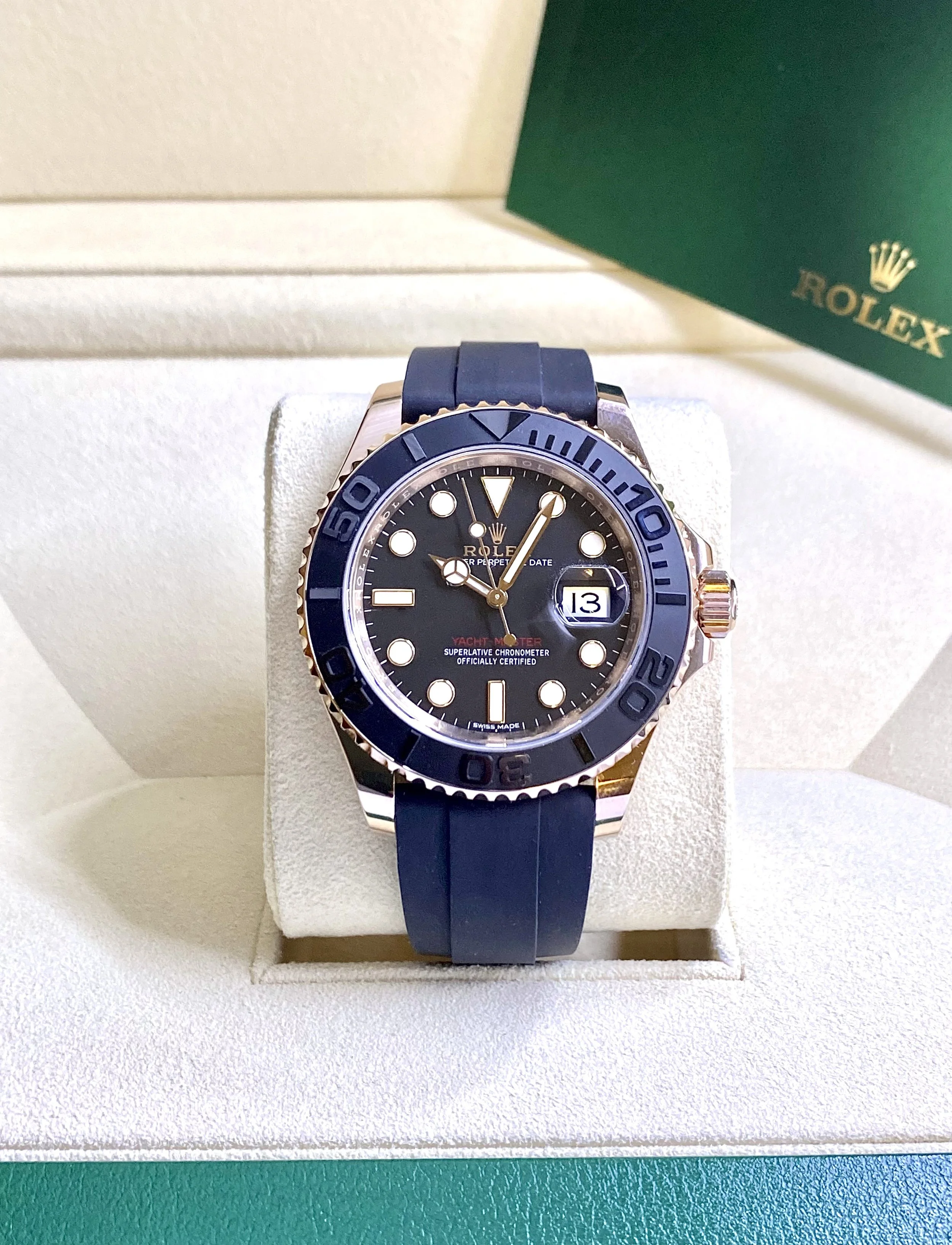 Rolex Yacht-Master 40 #116655 - Solid 18k Rose Gold - Box & Manual