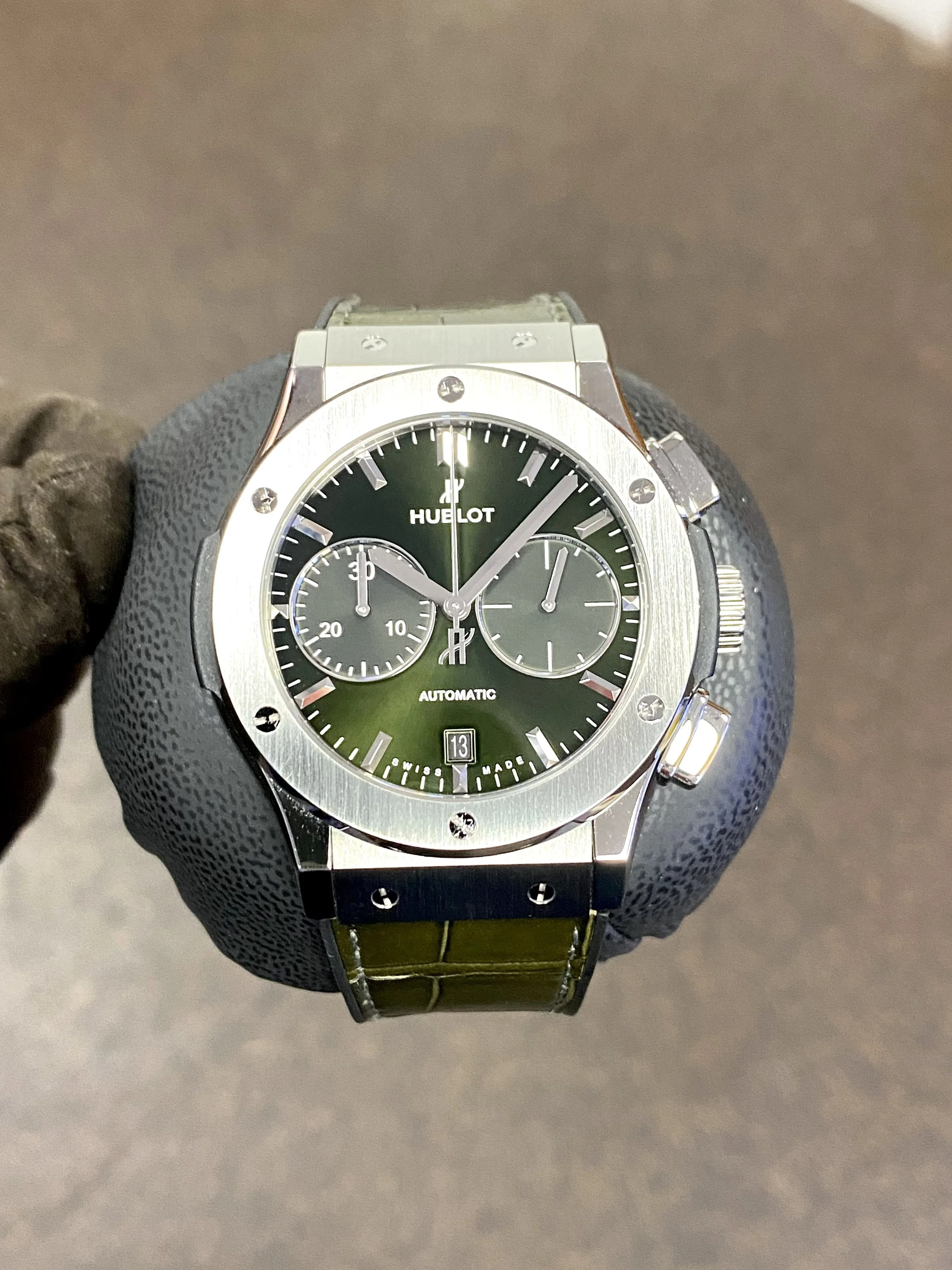 Hublot Classic Fusion Chronograph Titanium Green - Box & Papers