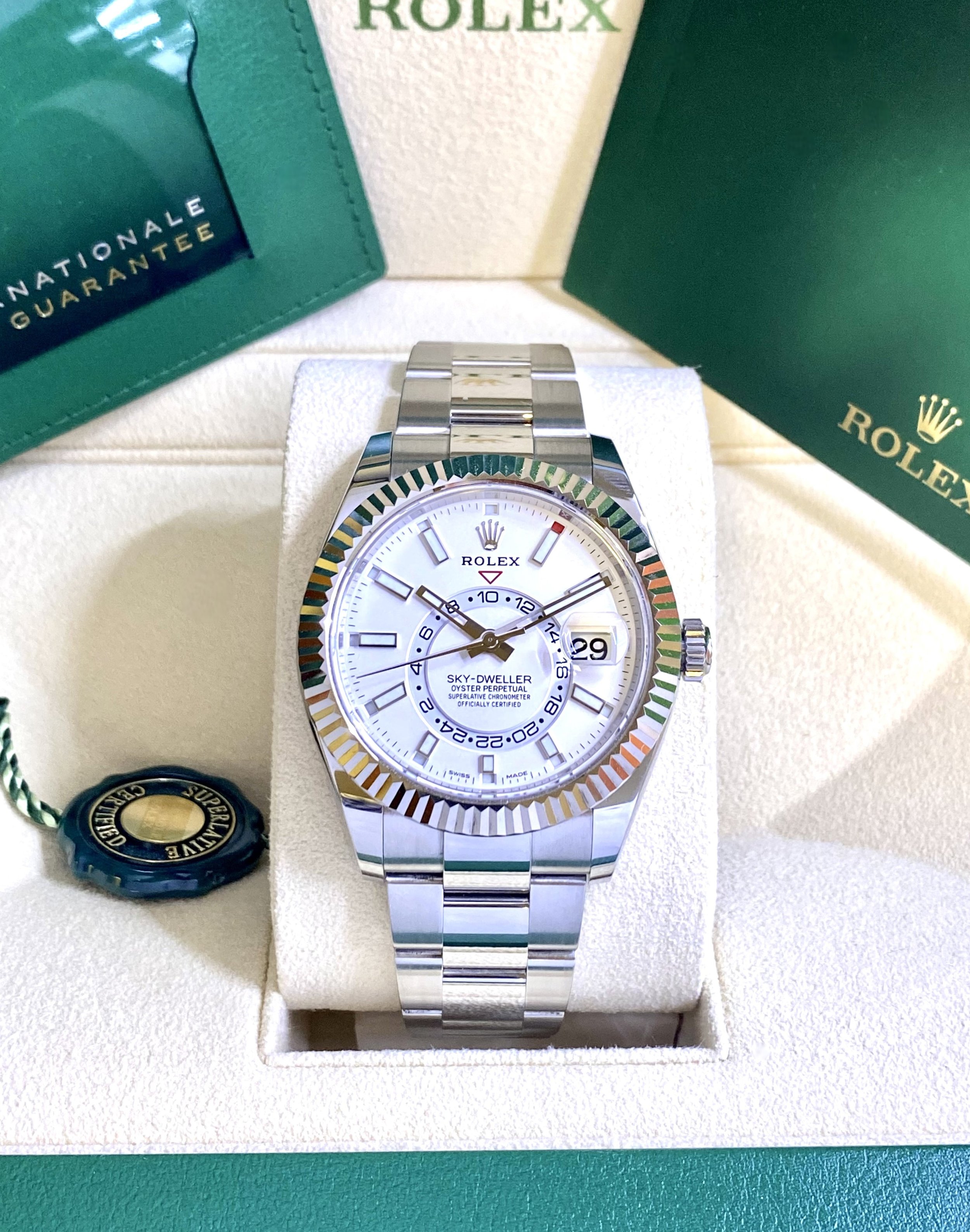 Rolex Sky-Dweller #326934 - White Dial - Box & Papers