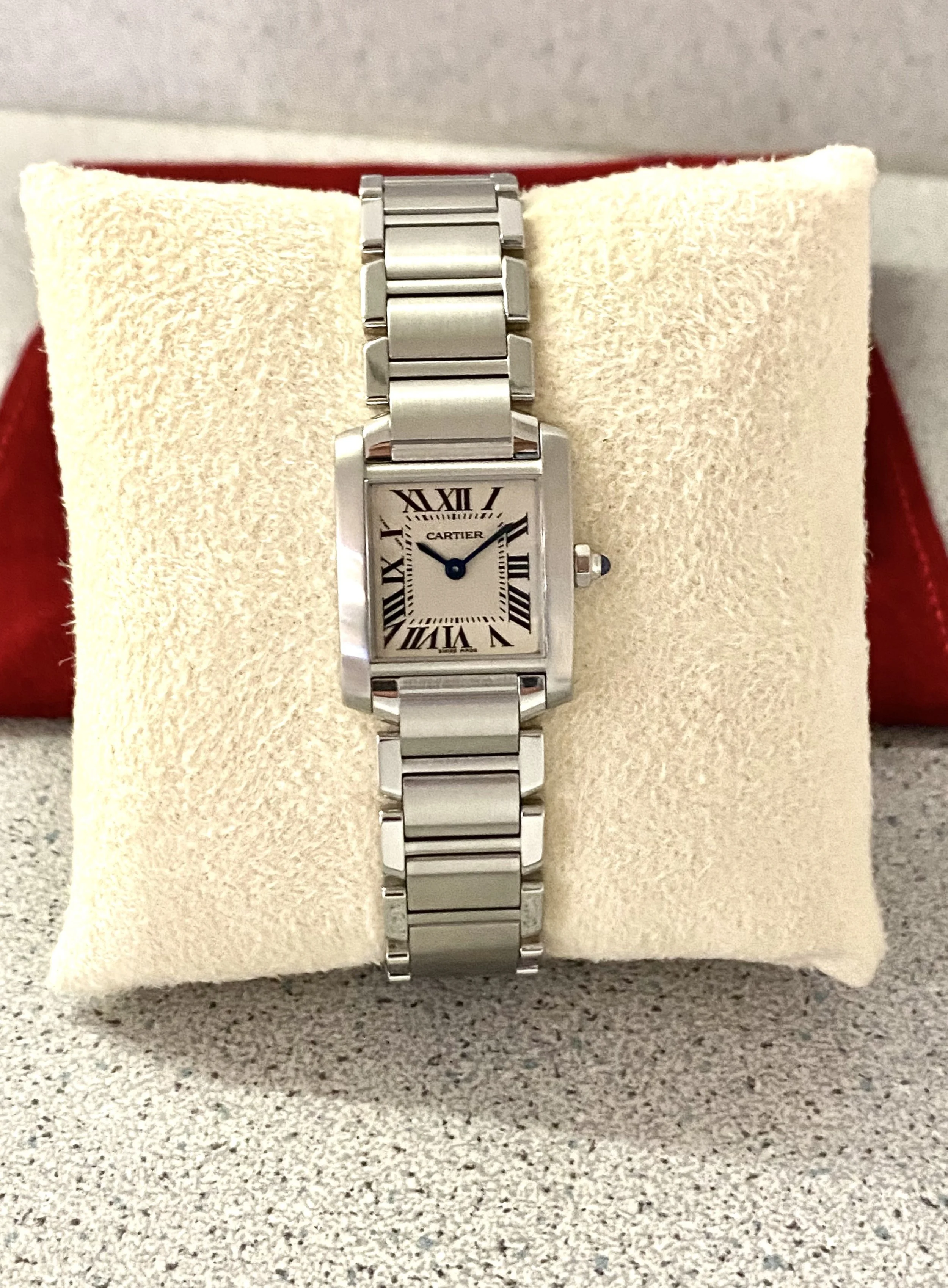 Cartier Tank Francaise Ladies #2384 - w. Cartier Pouch