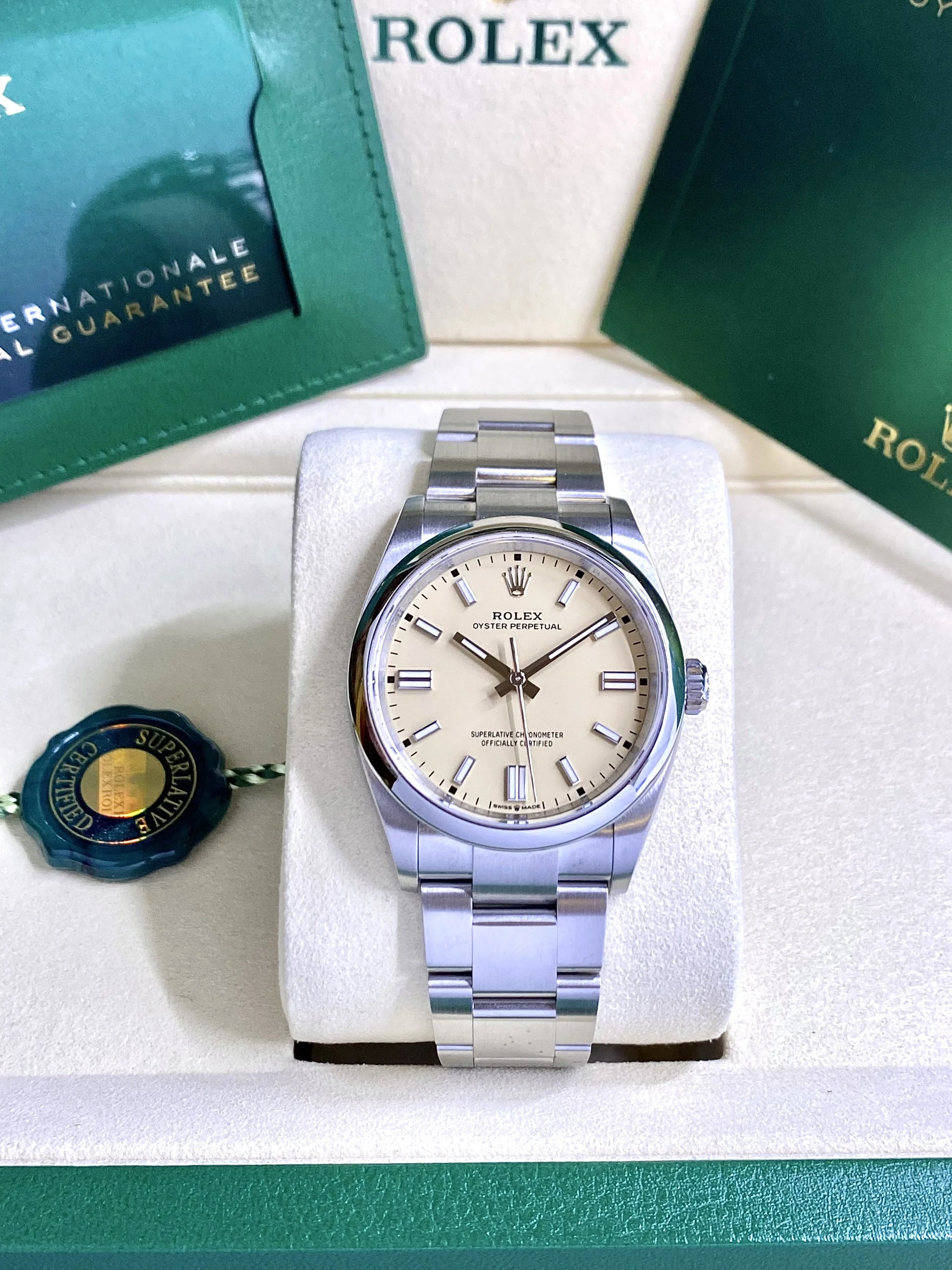 2025 Rolex Oyster Perpetual 36 #126000 - Beige Dial - Box & Papers - NEW/UNWORN