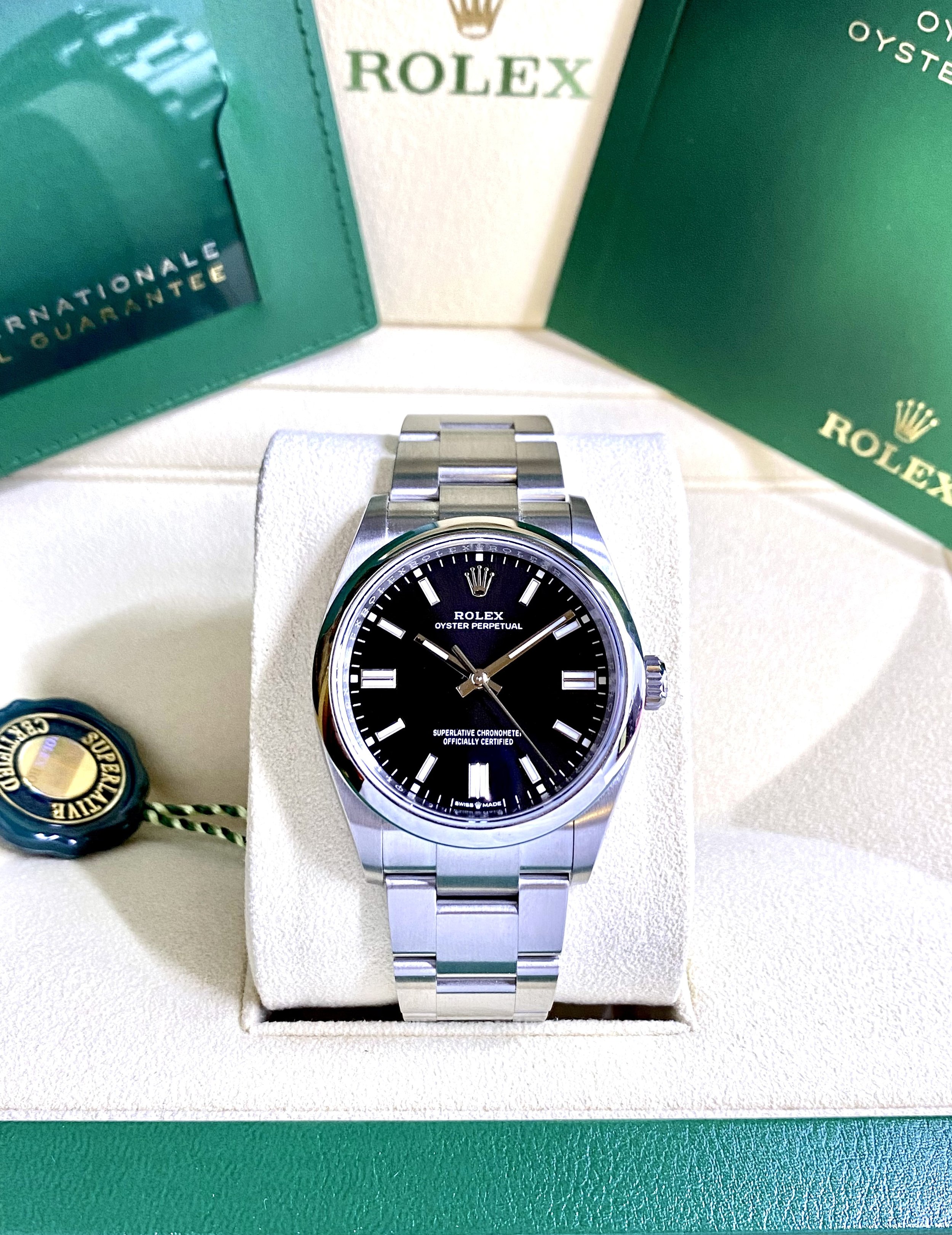 Rolex Oyster Perpetual #126000 - 36mm - Black Dial - Box & Papers