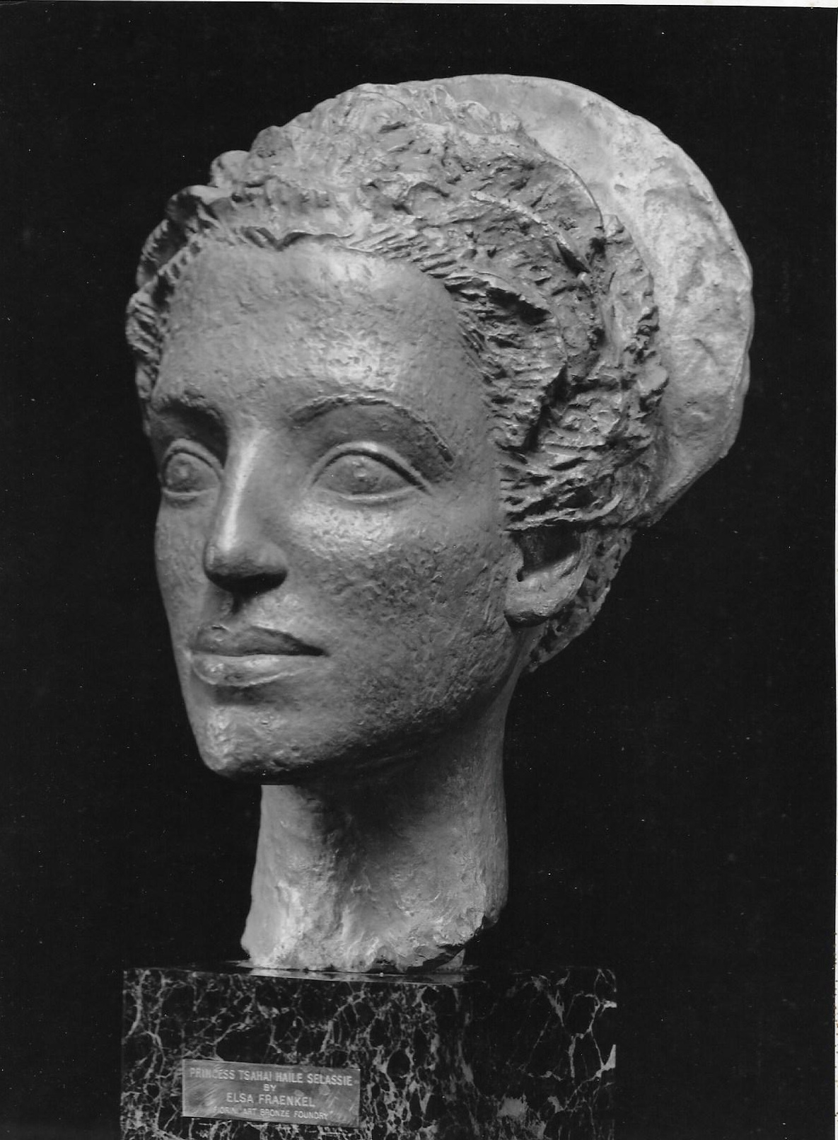 Princess Tsahai, Her Highness - Daughter of the late Emperor Haile Selassie of Ethiopia, bronze, 1953 
