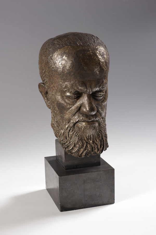 Very Rev. Hamam Dr. Moses Gaster - bronze with silver patina, London 1936
