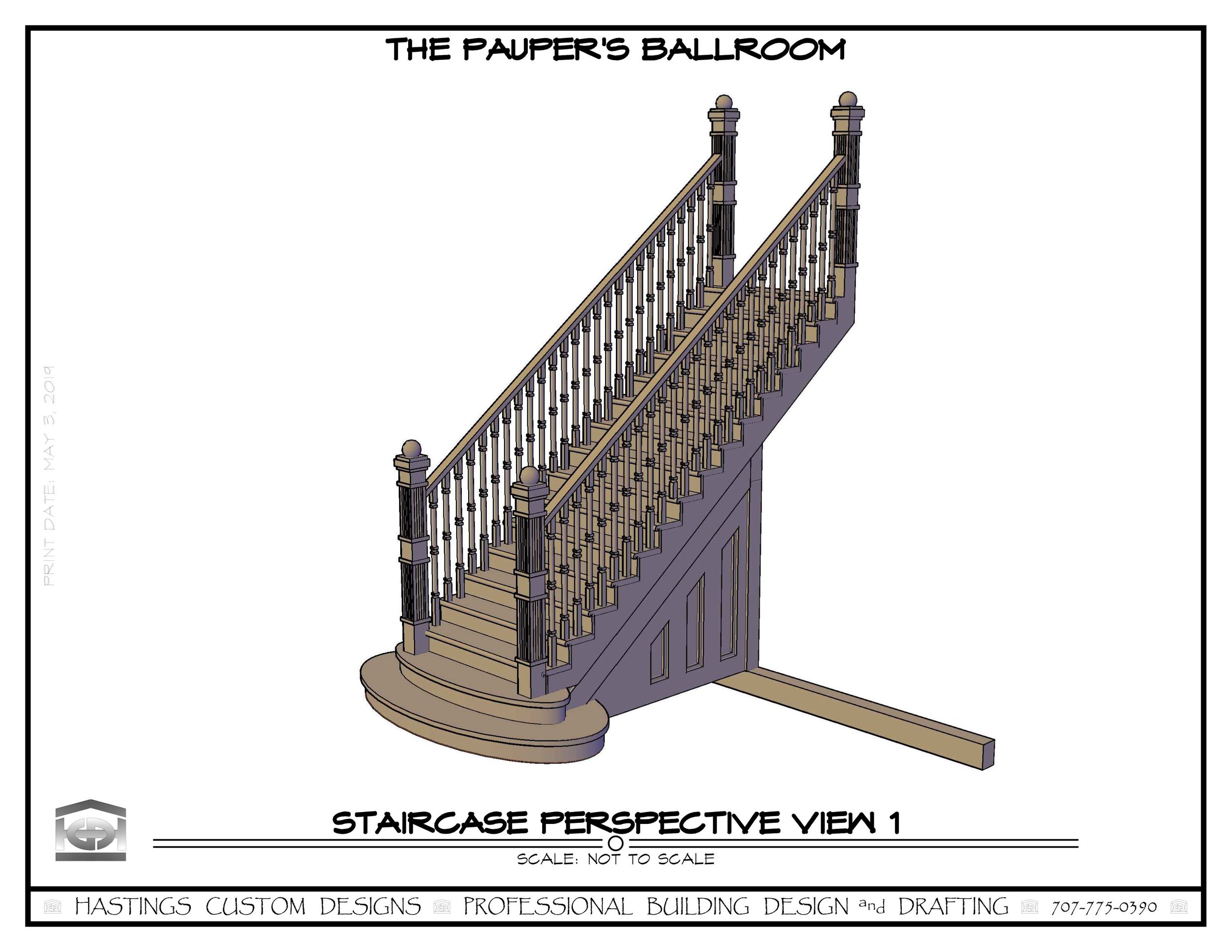 Perspective Drawing of the Pauper's Ballroom